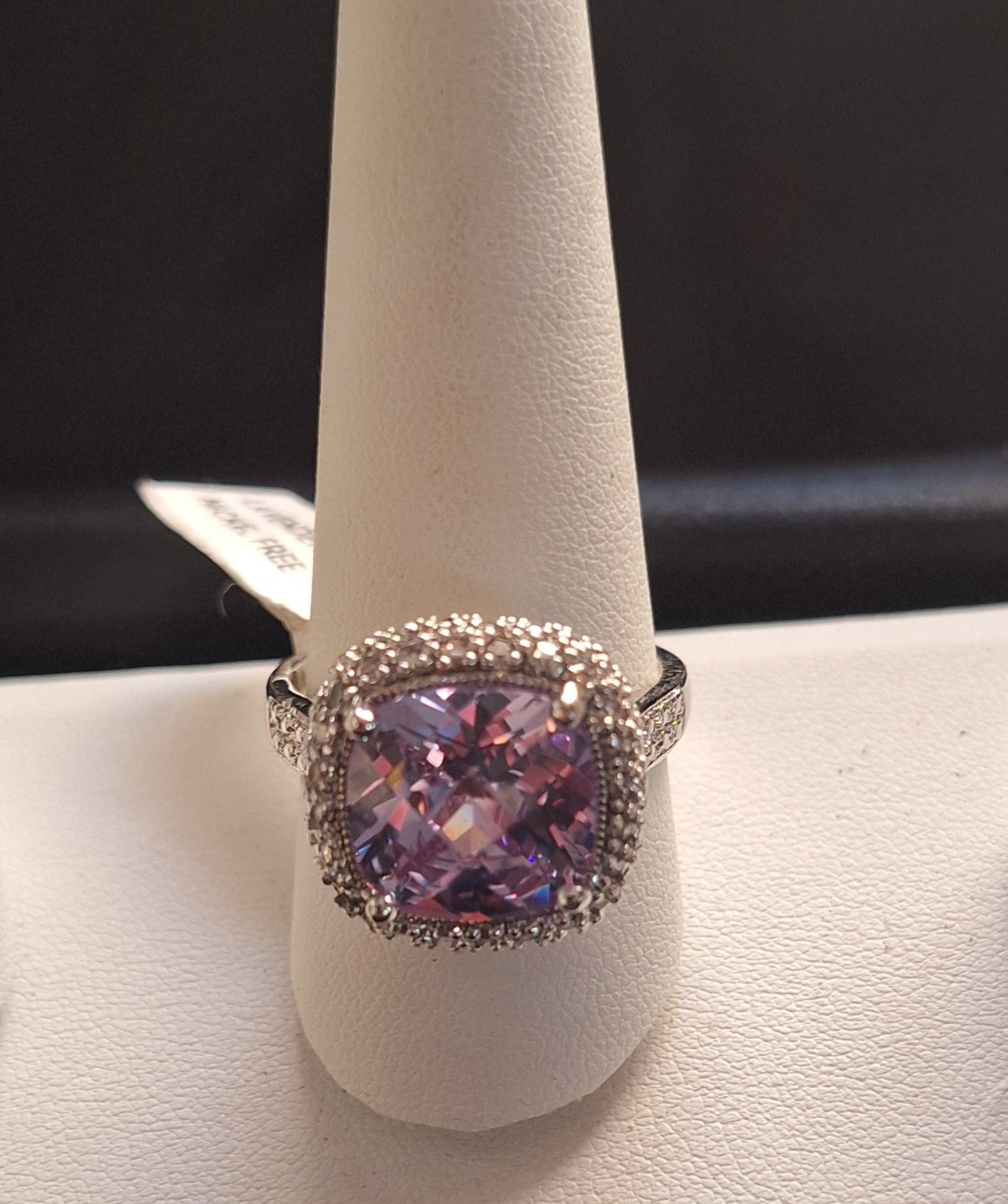 Lavender CZ Ring Nickel Free