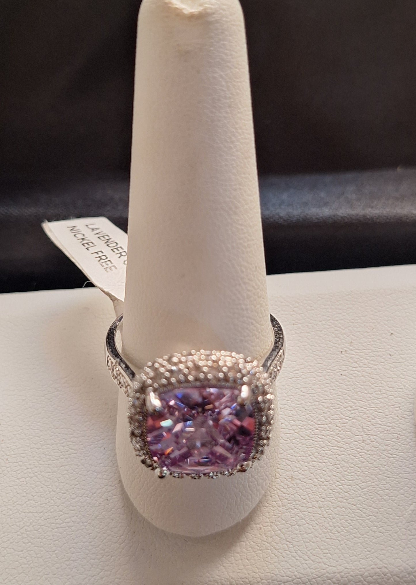 Lavender CZ Ring Nickel Free