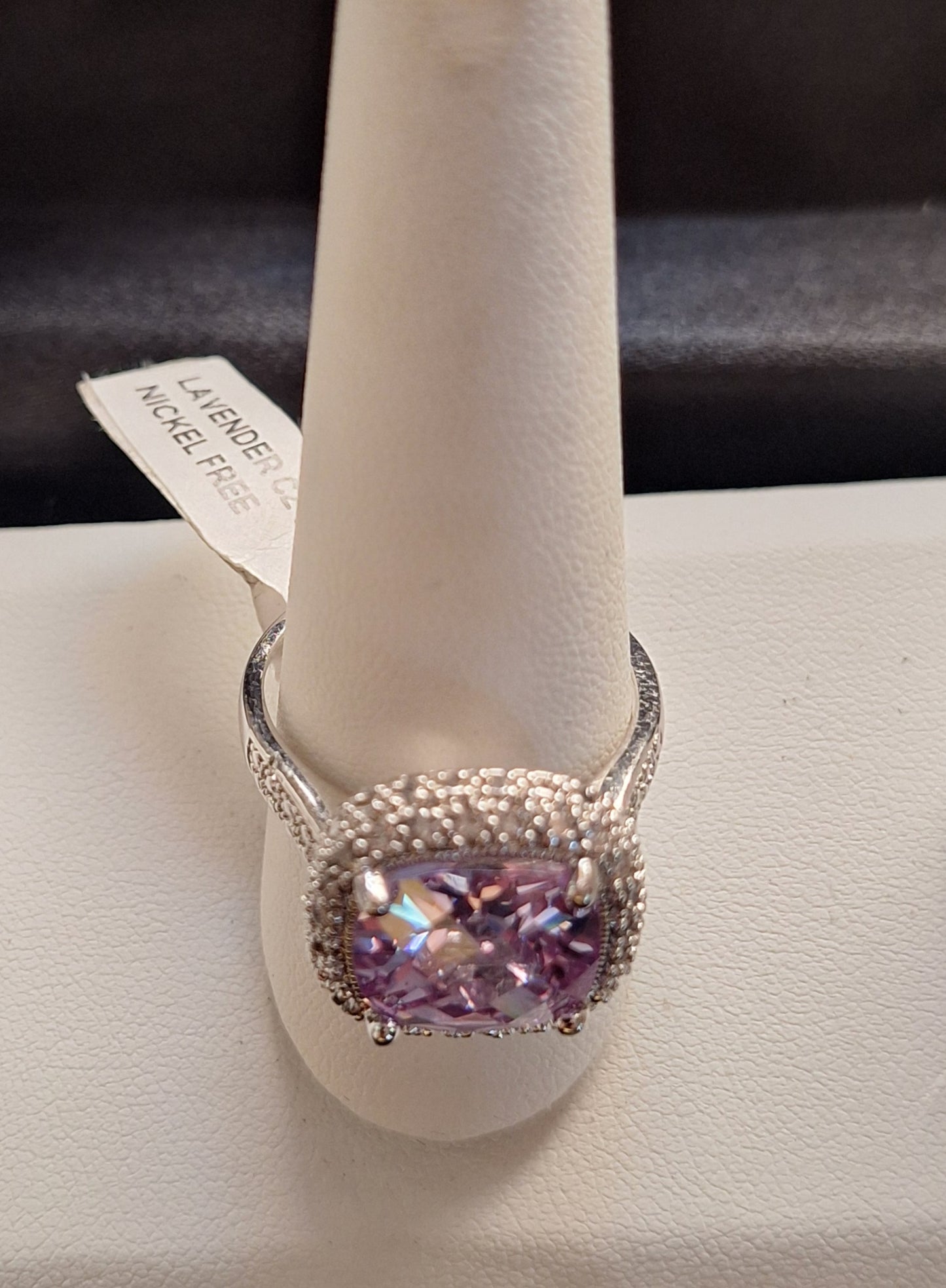 Lavender CZ Ring Nickel Free