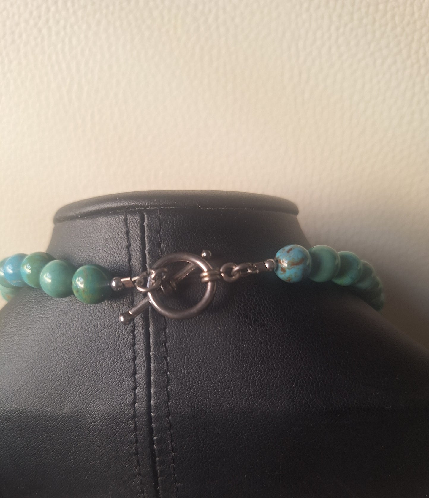 Vintage 925 Sterling Silver Turquoise And Smokey Topaz Necklace, 60 grams