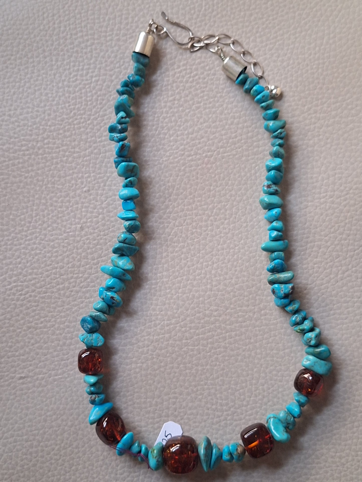 Jay King, Sterling Silver Turquoise & Amber Necklace DTR 925