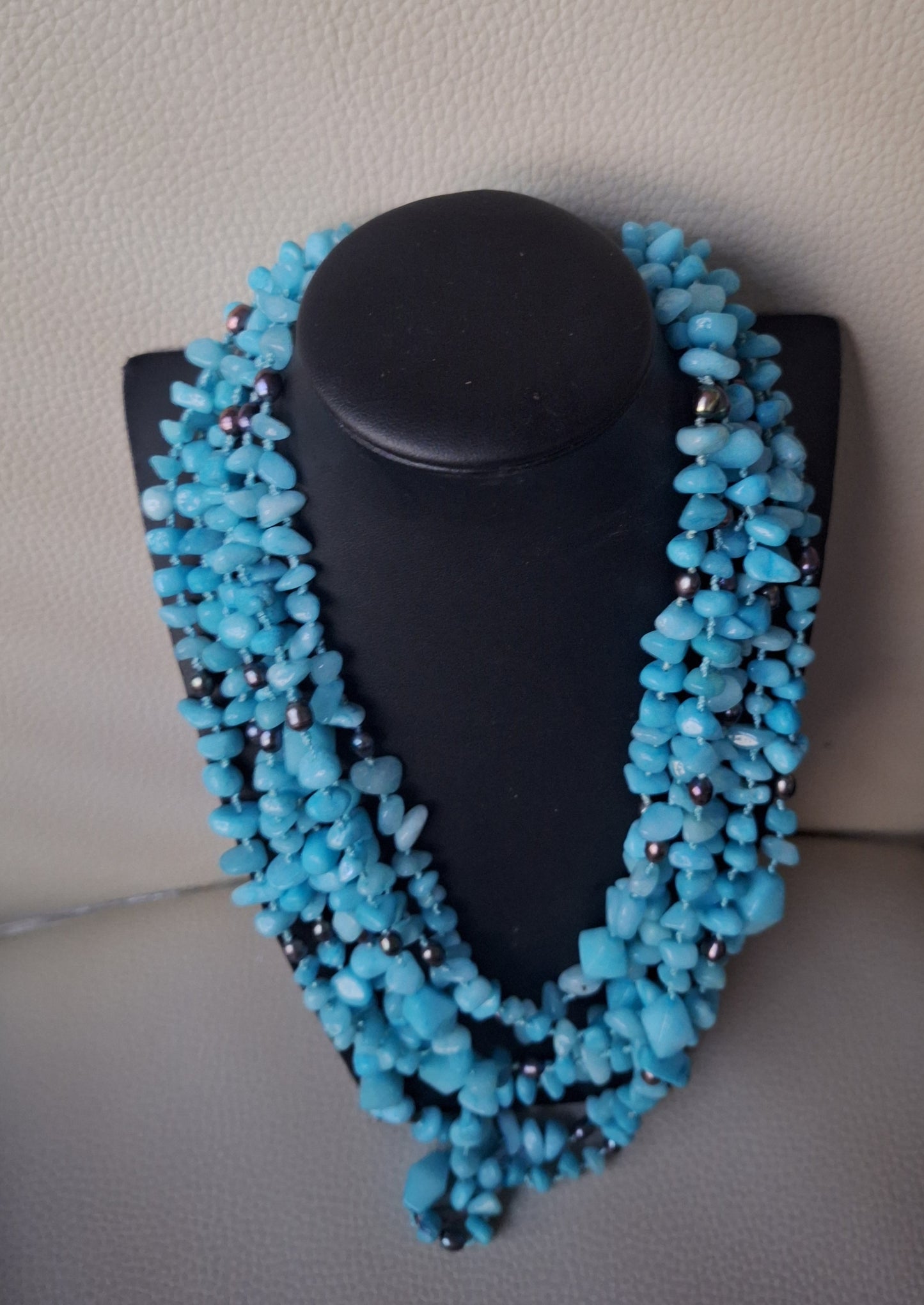Multi Strand Blue Caribbean Quartz nugget Gemstone