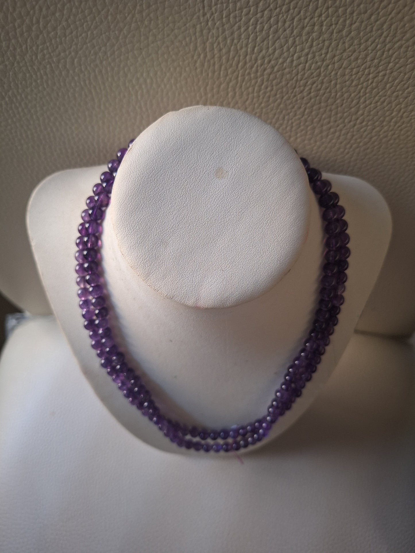 Desert Rose Trading DTR Amethyst Double Strand 18" Necklace W, Sterling Silver