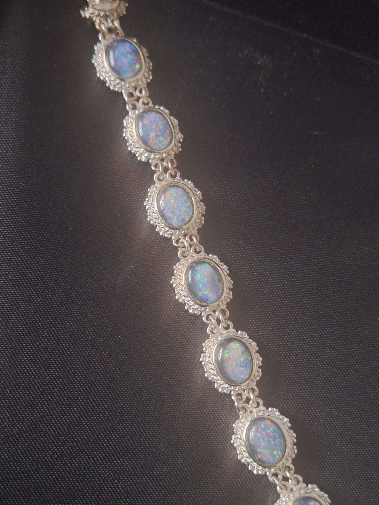 SGF Thailand 925 Sterling Silver And Opal Bracelet