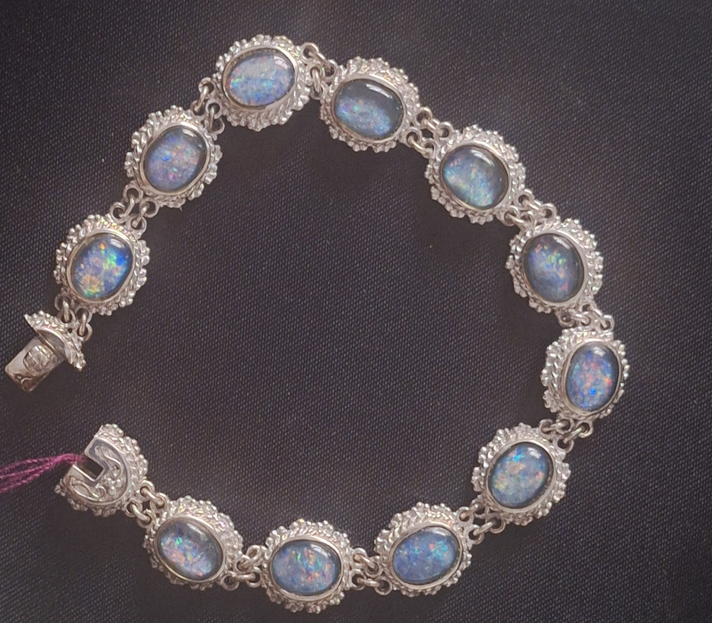 SGF Thailand 925 Sterling Silver And Opal Bracelet
