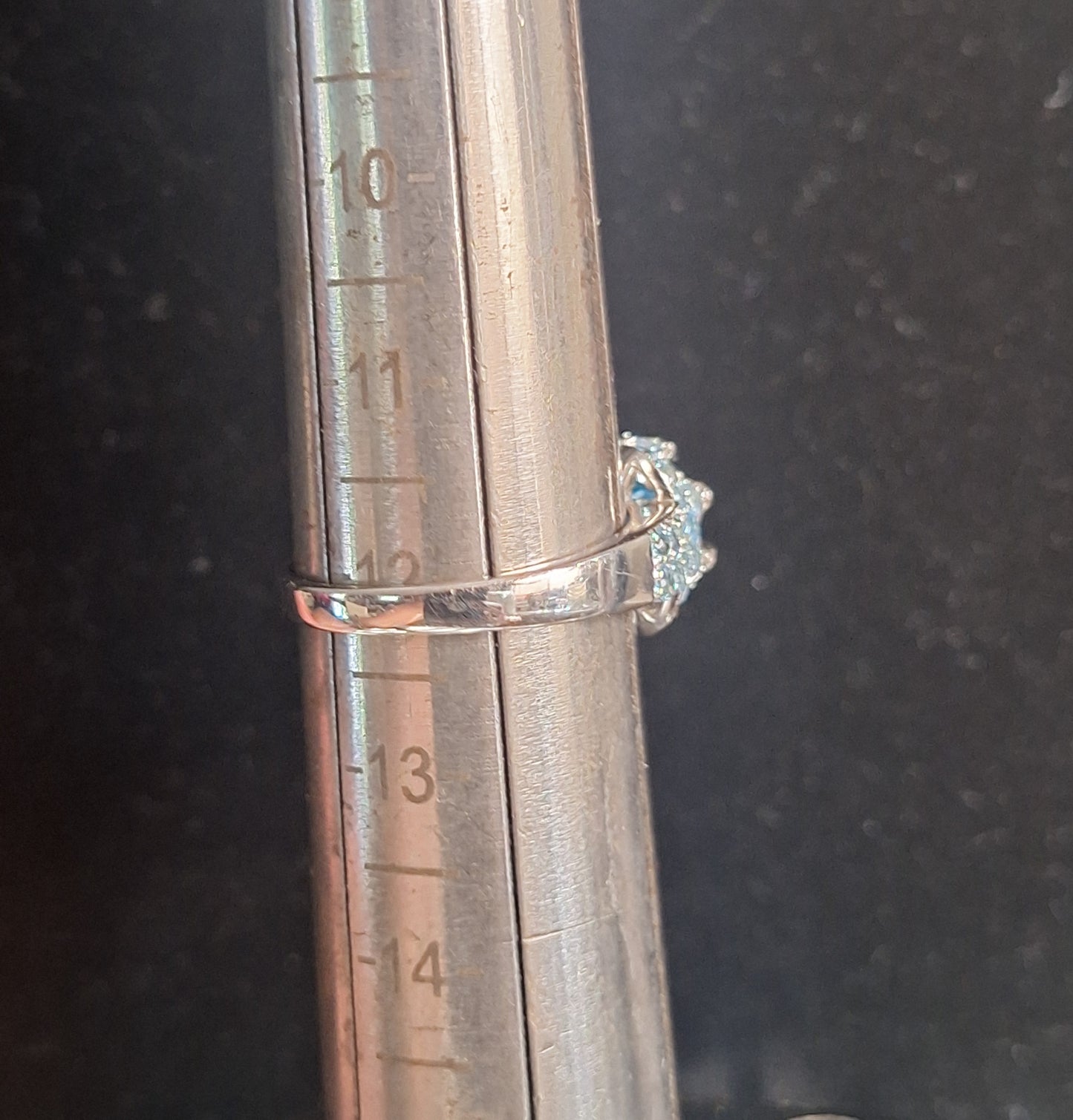 925 Sterling Silver Natural Heated Blue Topaz Crown