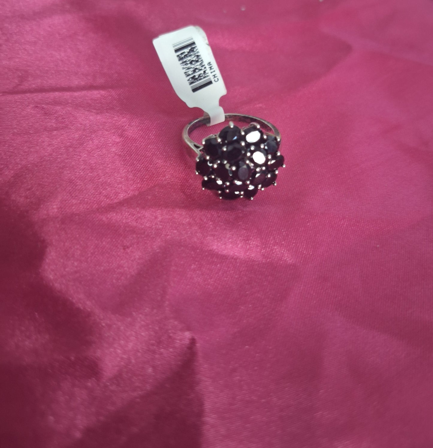 Beautiful Natural Black Spinel Sterling Silver Ring