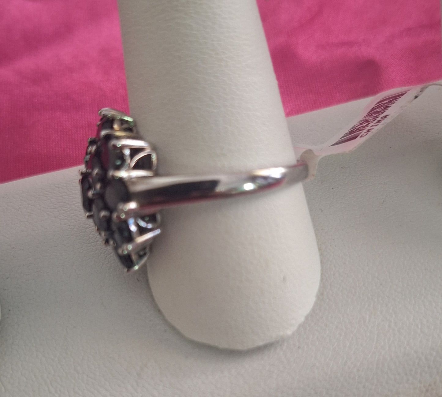 Beautiful Natural Black Spinel Sterling Silver Ring