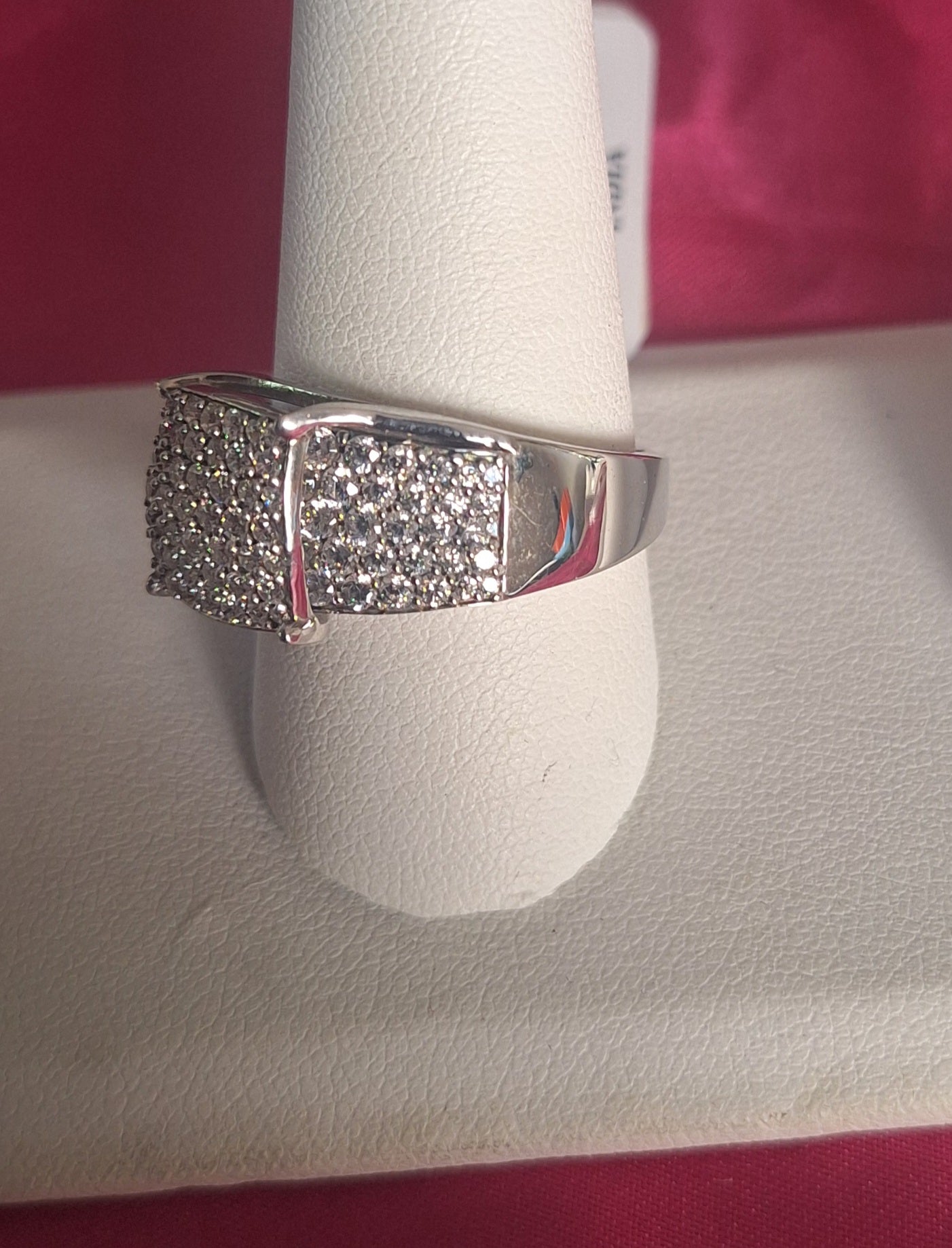 BELLA LUCE® 5.55CTW ROUND RHODIUM PLATED STERLING SILVER RING