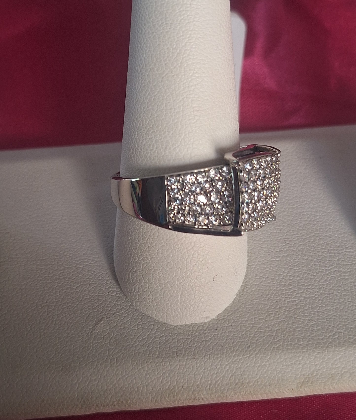 BELLA LUCE® 5.55CTW ROUND RHODIUM PLATED STERLING SILVER RING