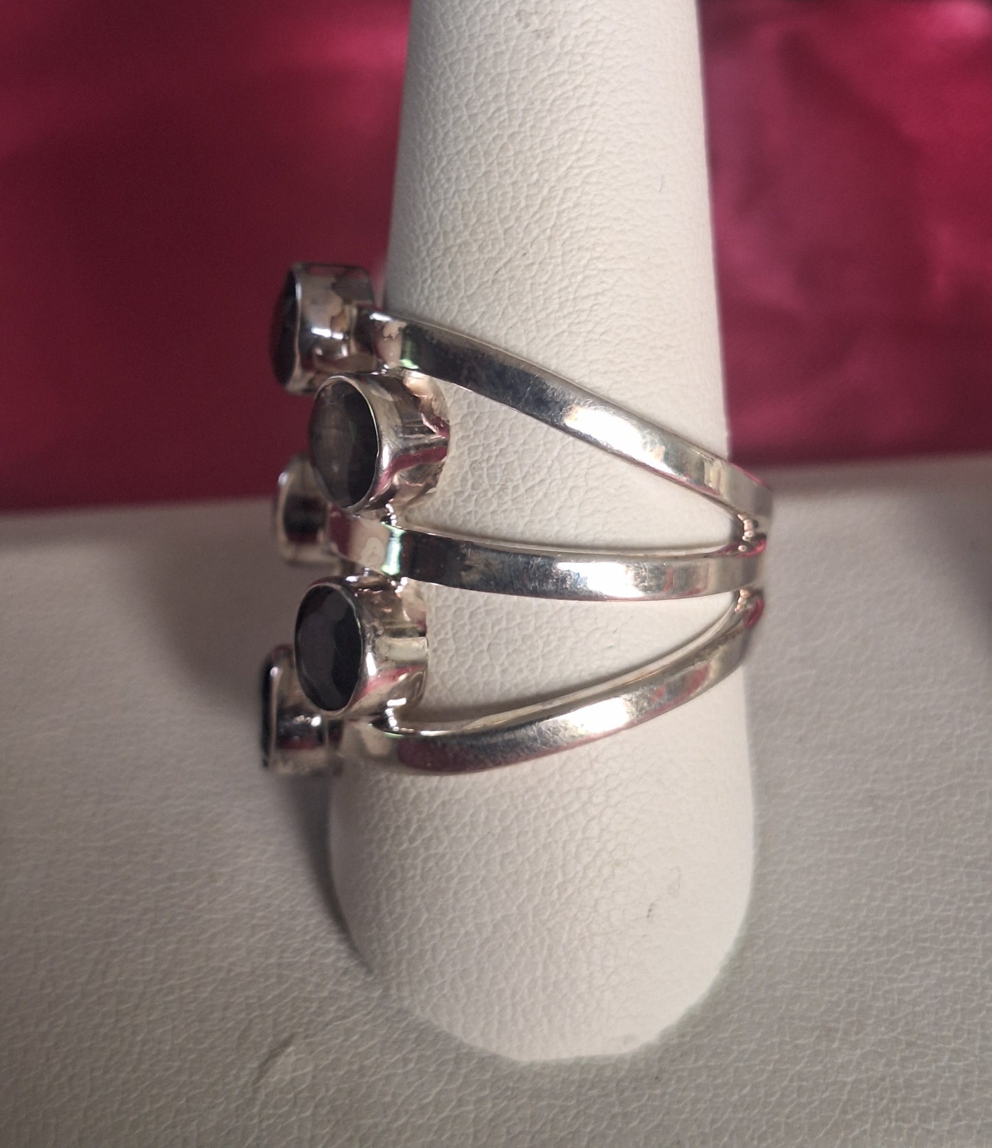 Sterling Silver Round Lolite Ring
