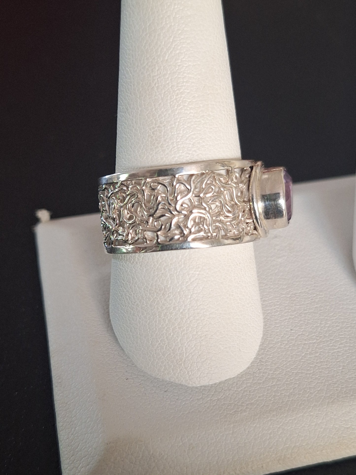 Amethyst Stone Ring, 925 Sterling Silver Ring