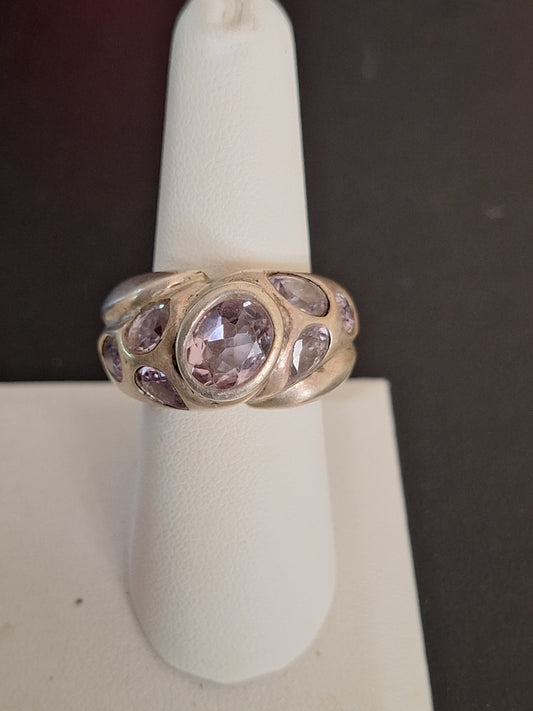 925 Sterling Silver Amethyst Ring