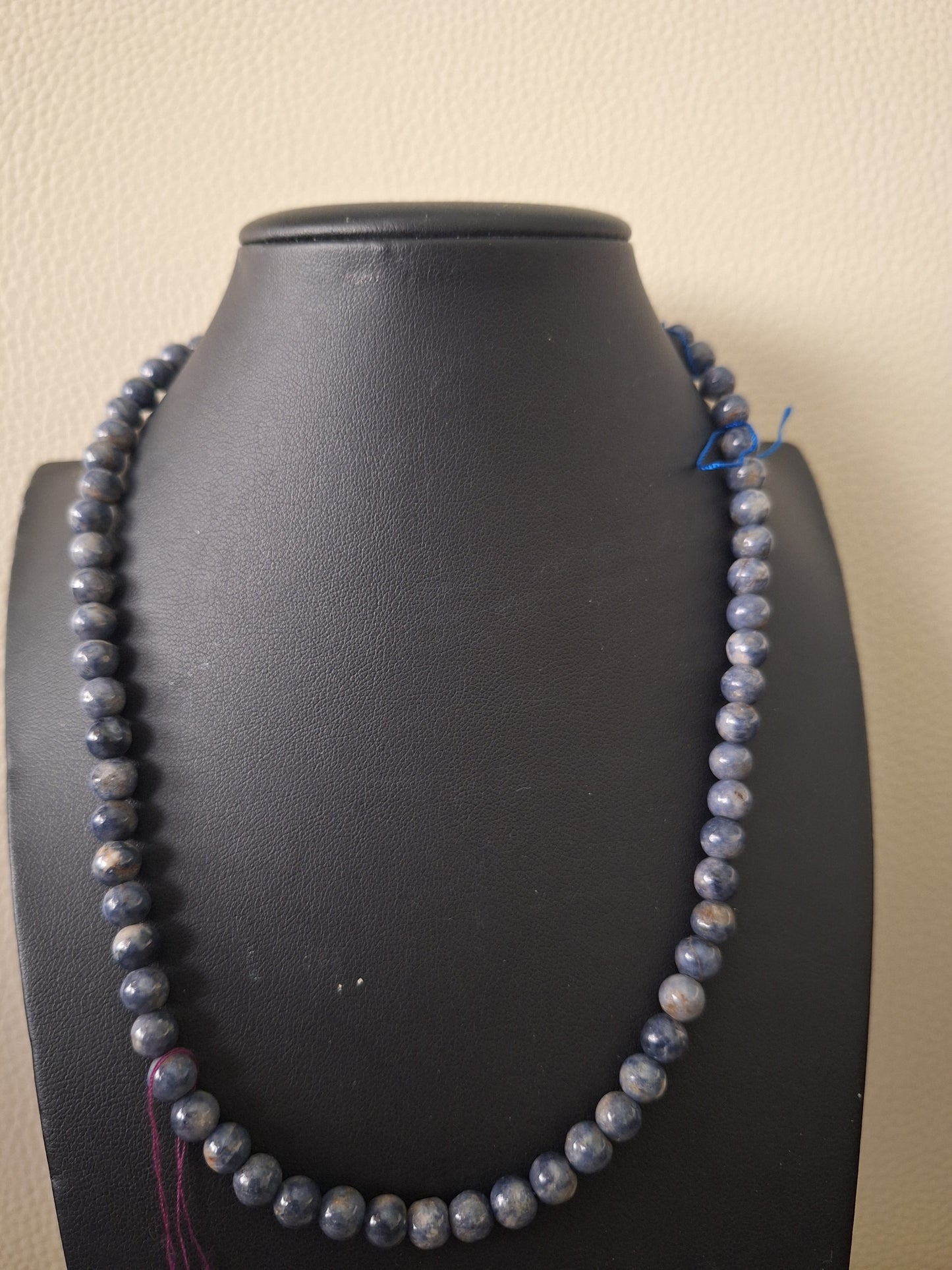 Bull's Eye Stone, Natural Sapphires and Blue Lapis Lazuli Necklace