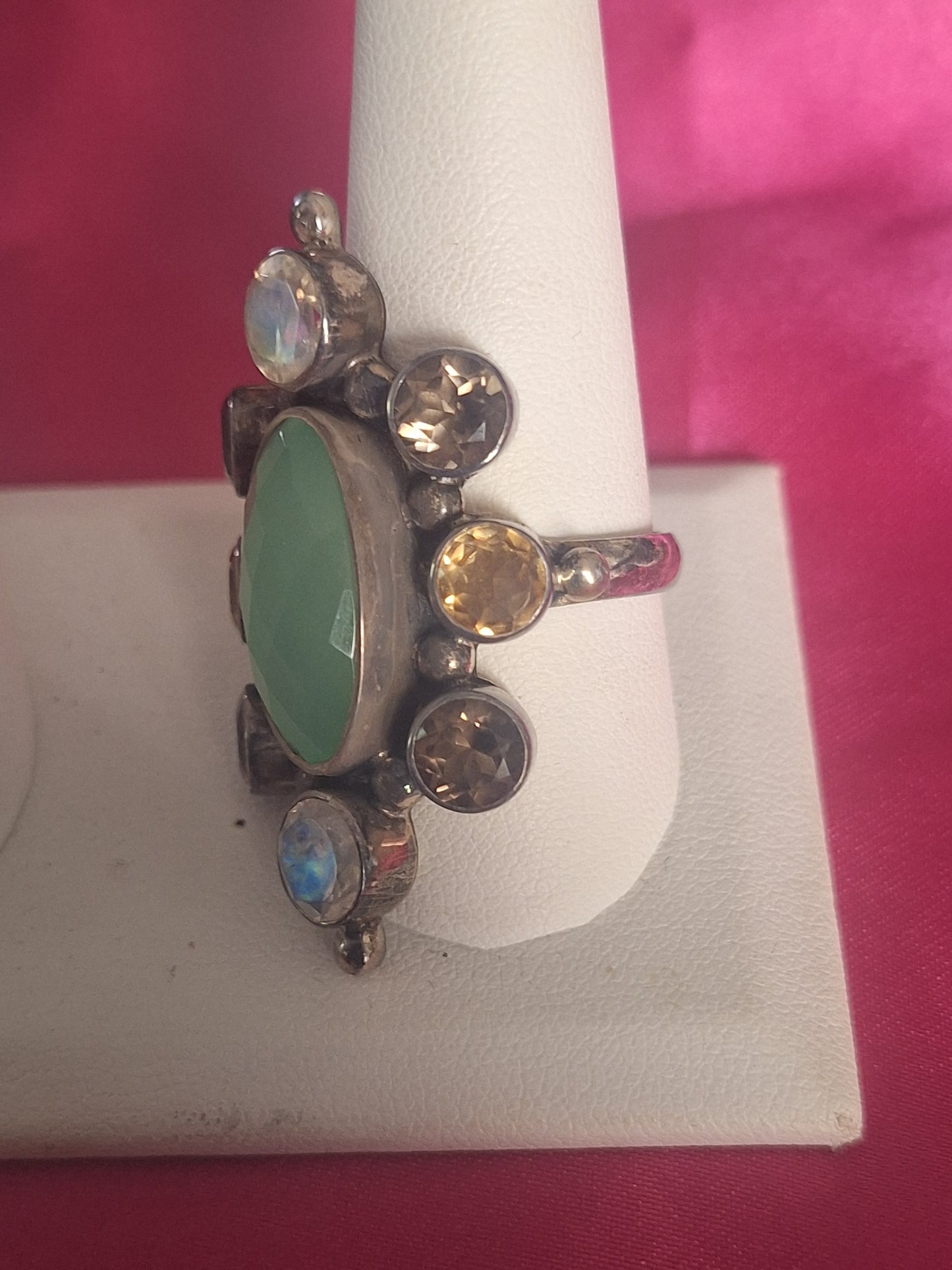 Vintage Nicky Butler Chalcedony and Multi-Gemstone Ring