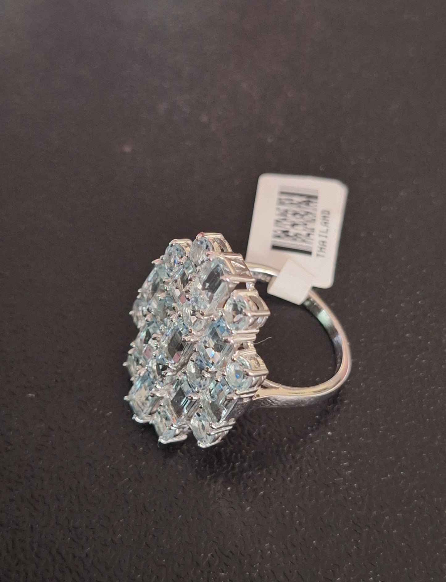 Sterling Silver Aquamarine Statement Cocktail Ring