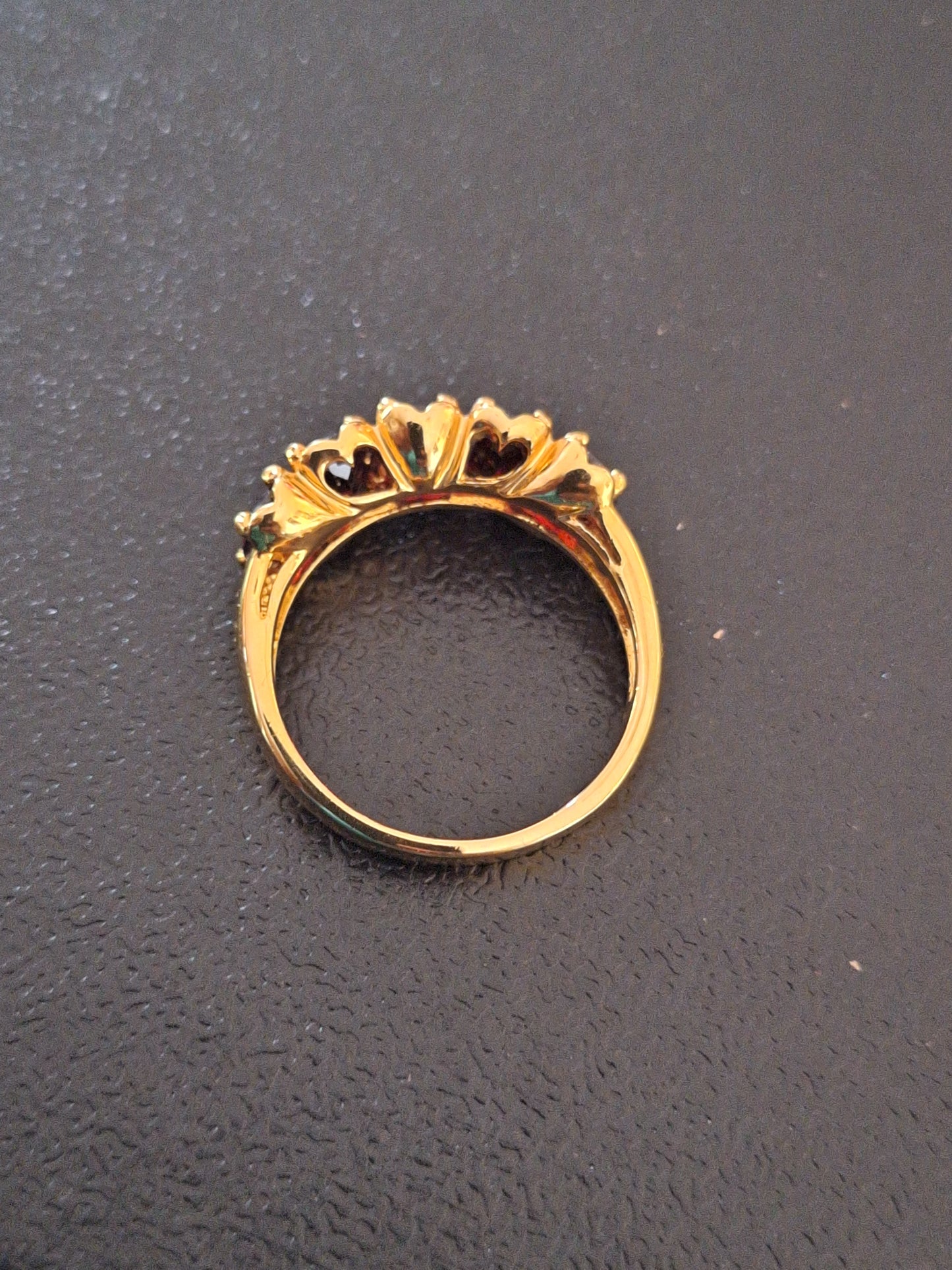 Five Stone Oval Peridot Ring
