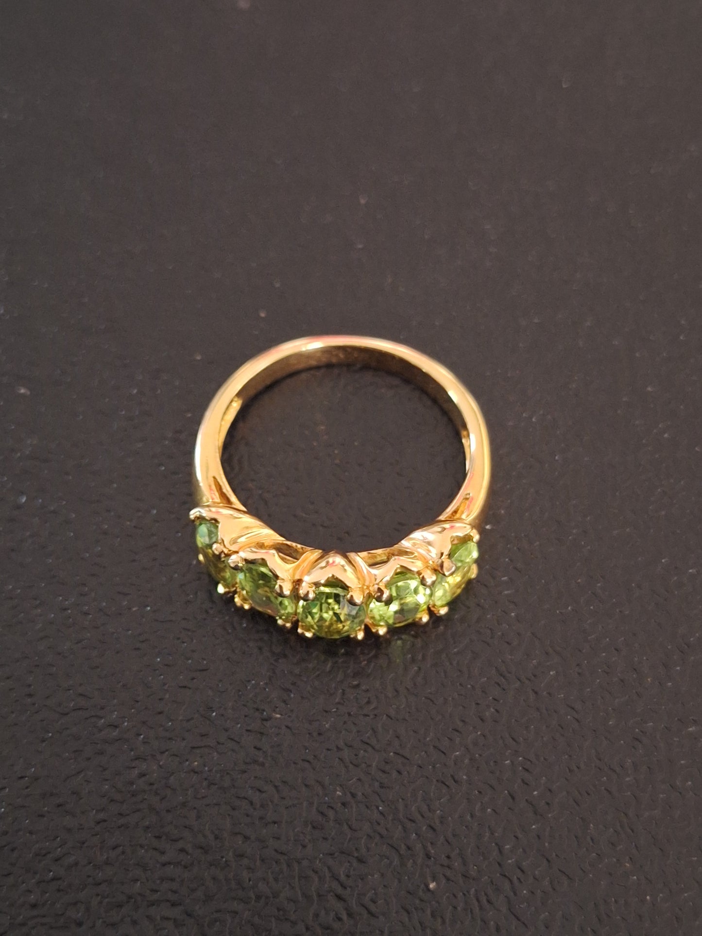 Five Stone Oval Peridot Ring