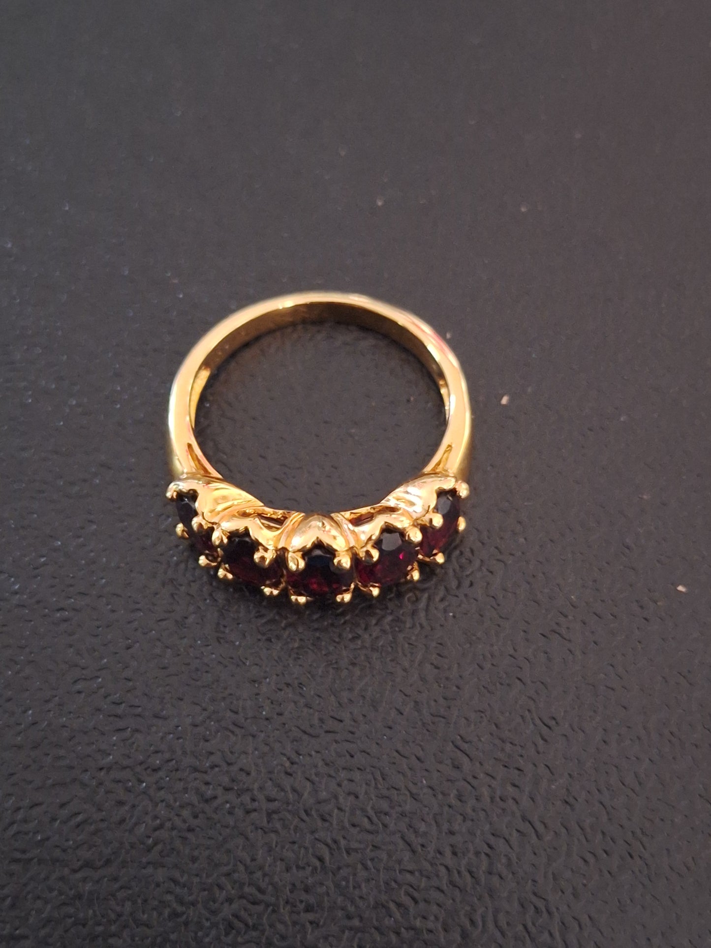 Five Stone Oval Peridot Ring