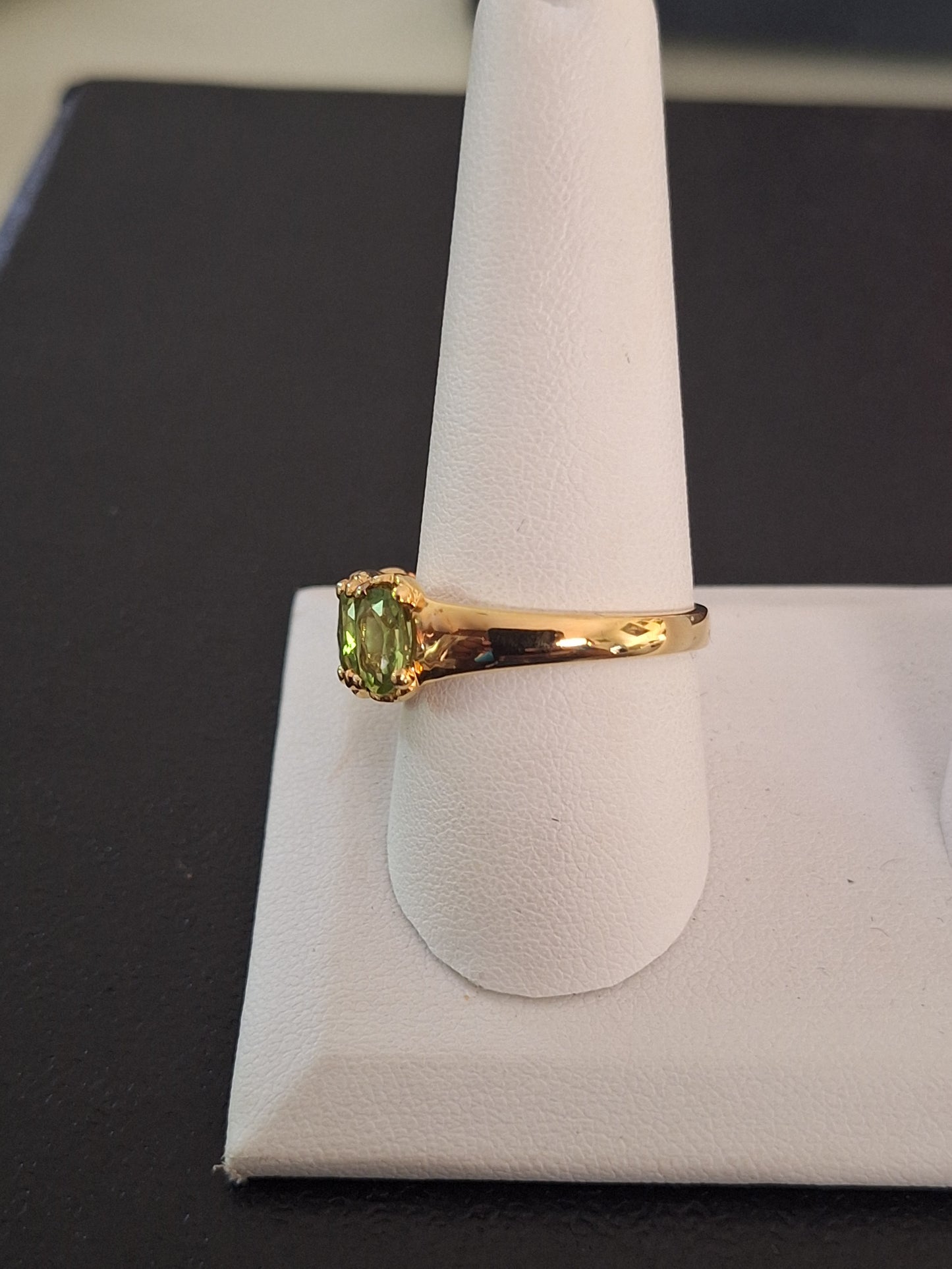 Five Stone Oval Peridot Ring