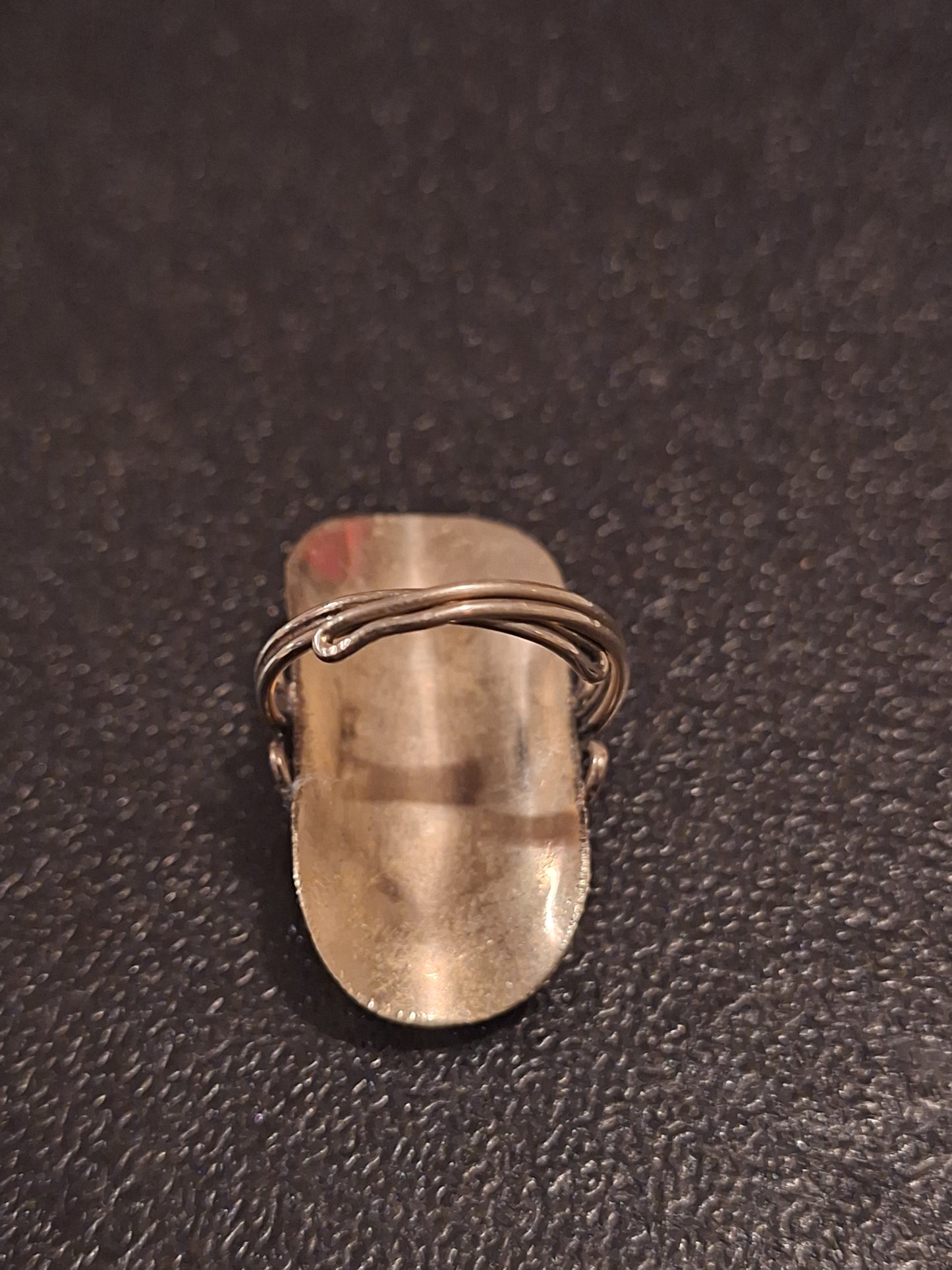 Vintage Sterling Silver Banded Agate Ring