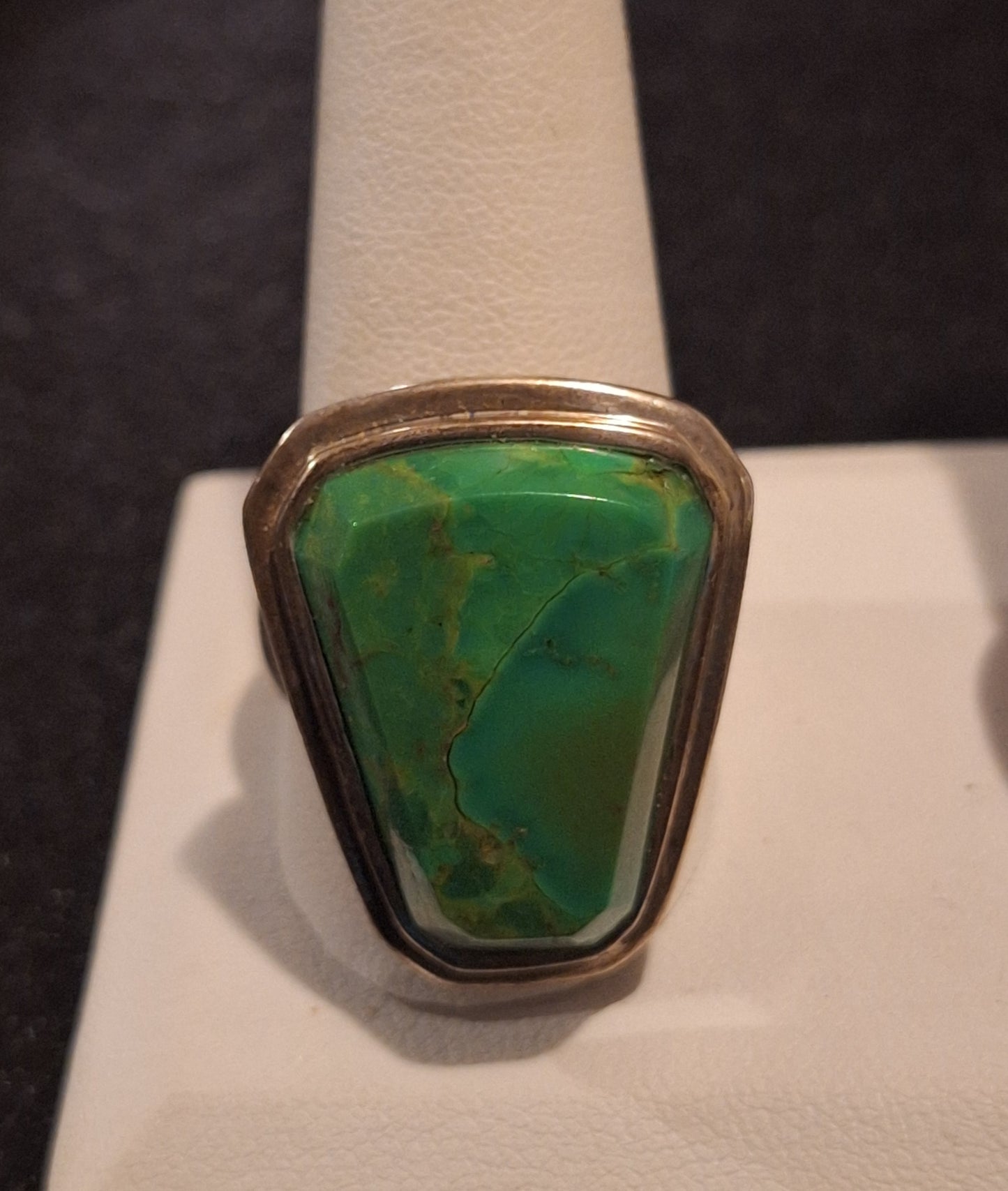 Vintage Native American Navajo Sterling Silver & Turquoise Western Ring