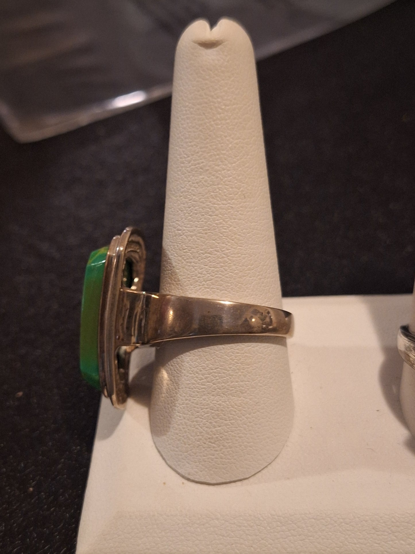 Vintage Native American Navajo Sterling Silver & Turquoise Western Ring