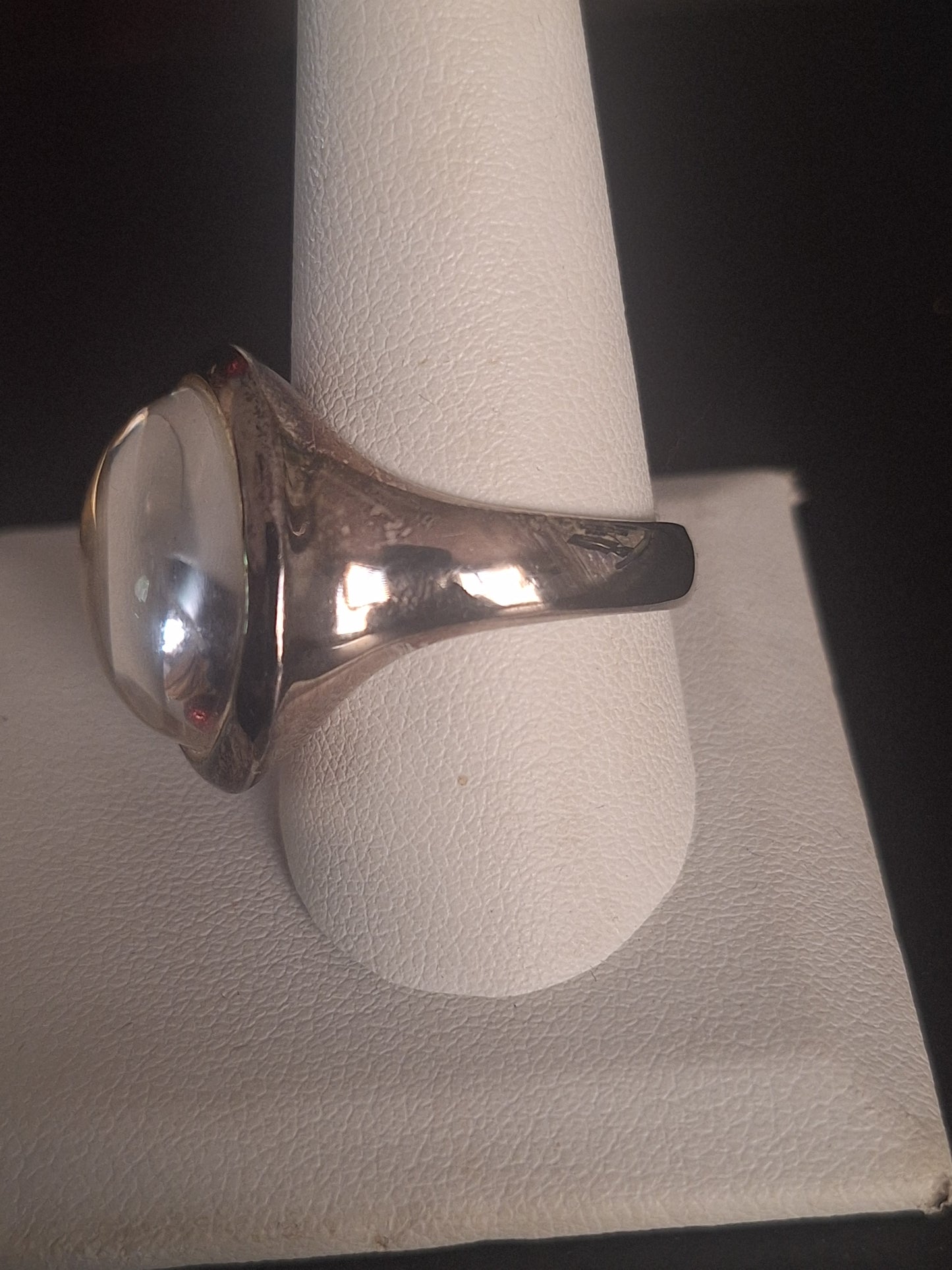 RLM Studio Ring Sterling Silver Quartz Crystal Modernist Robert Lee Morris