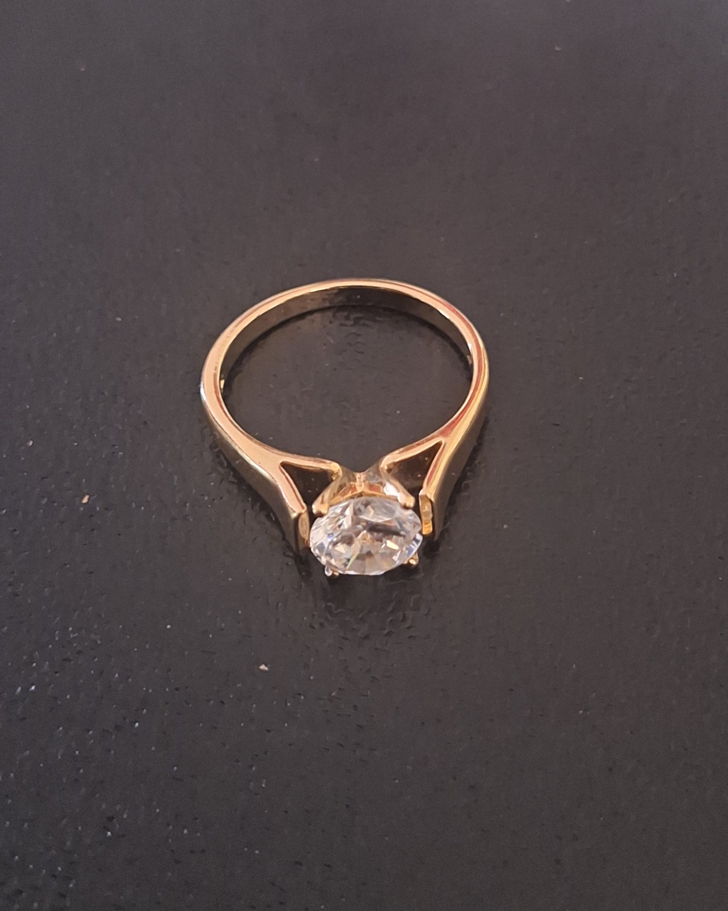 Vintage Cubic Zirconia Sterling Silver Ring