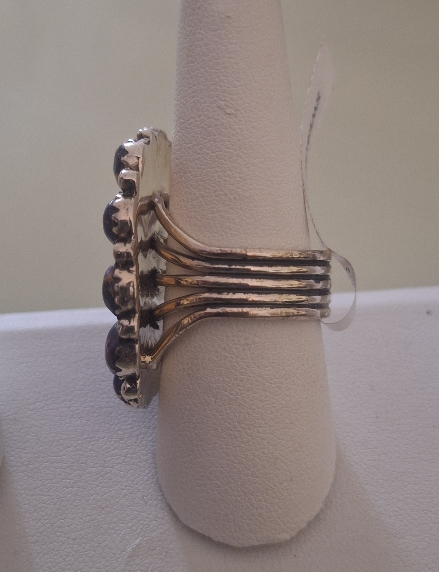 YO MARK SUGILITE CLUSTER STERLING SILVER RING