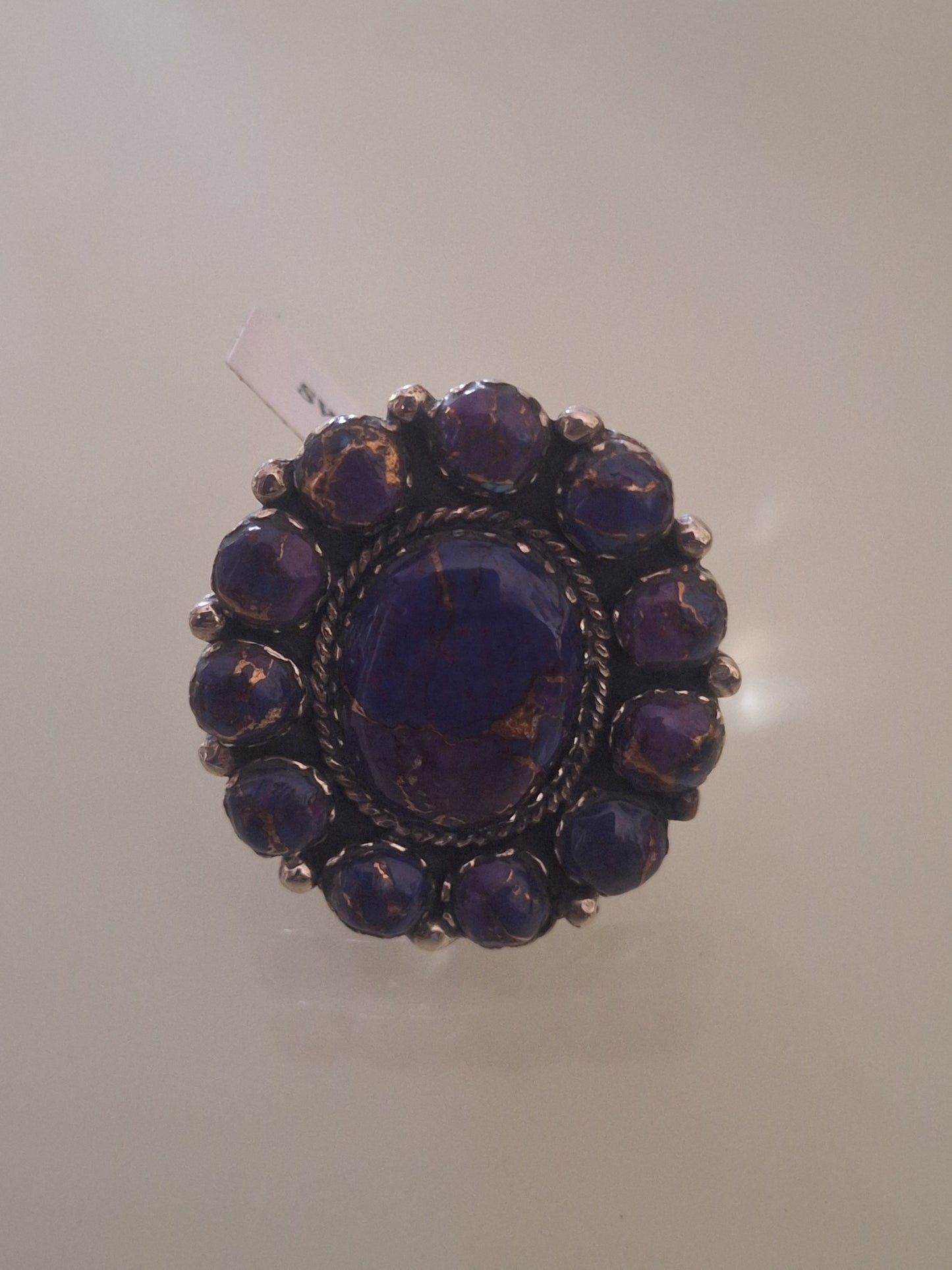 YO MARK SUGILITE CLUSTER STERLING SILVER RING