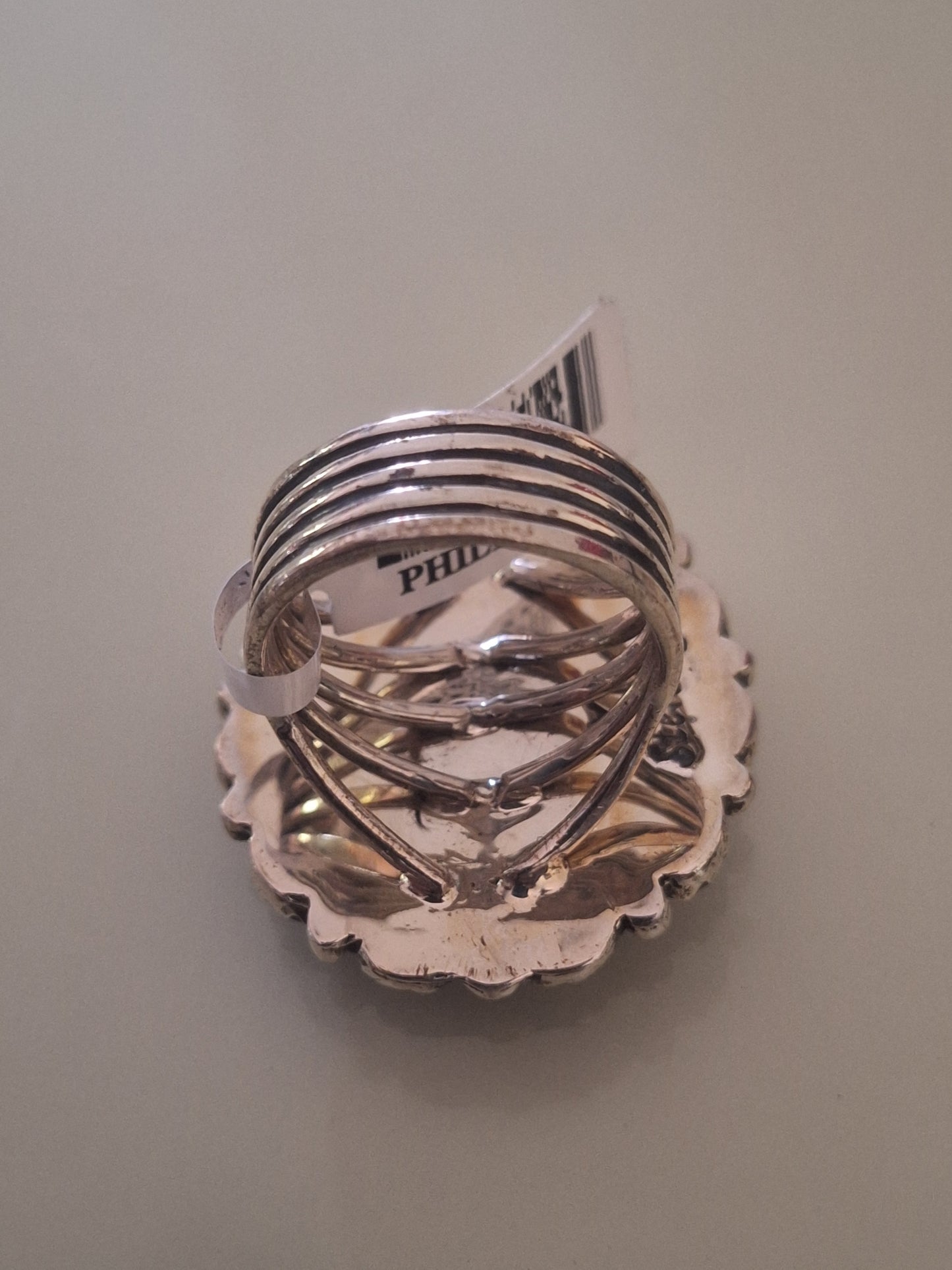 YO MARK SUGILITE CLUSTER STERLING SILVER RING
