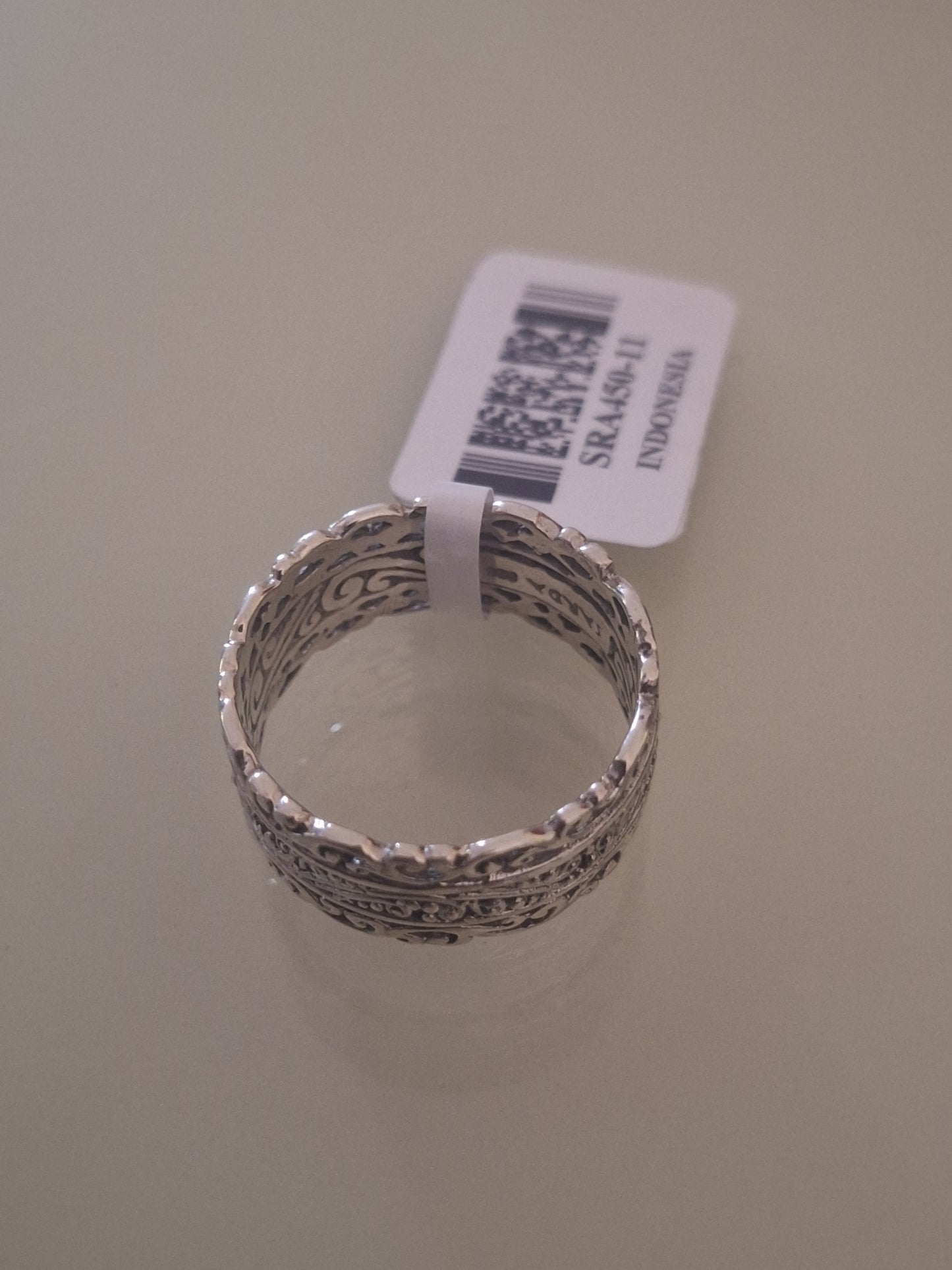 Artisan Gem Collection of Bali Sterling Silver Filigree Band Ring