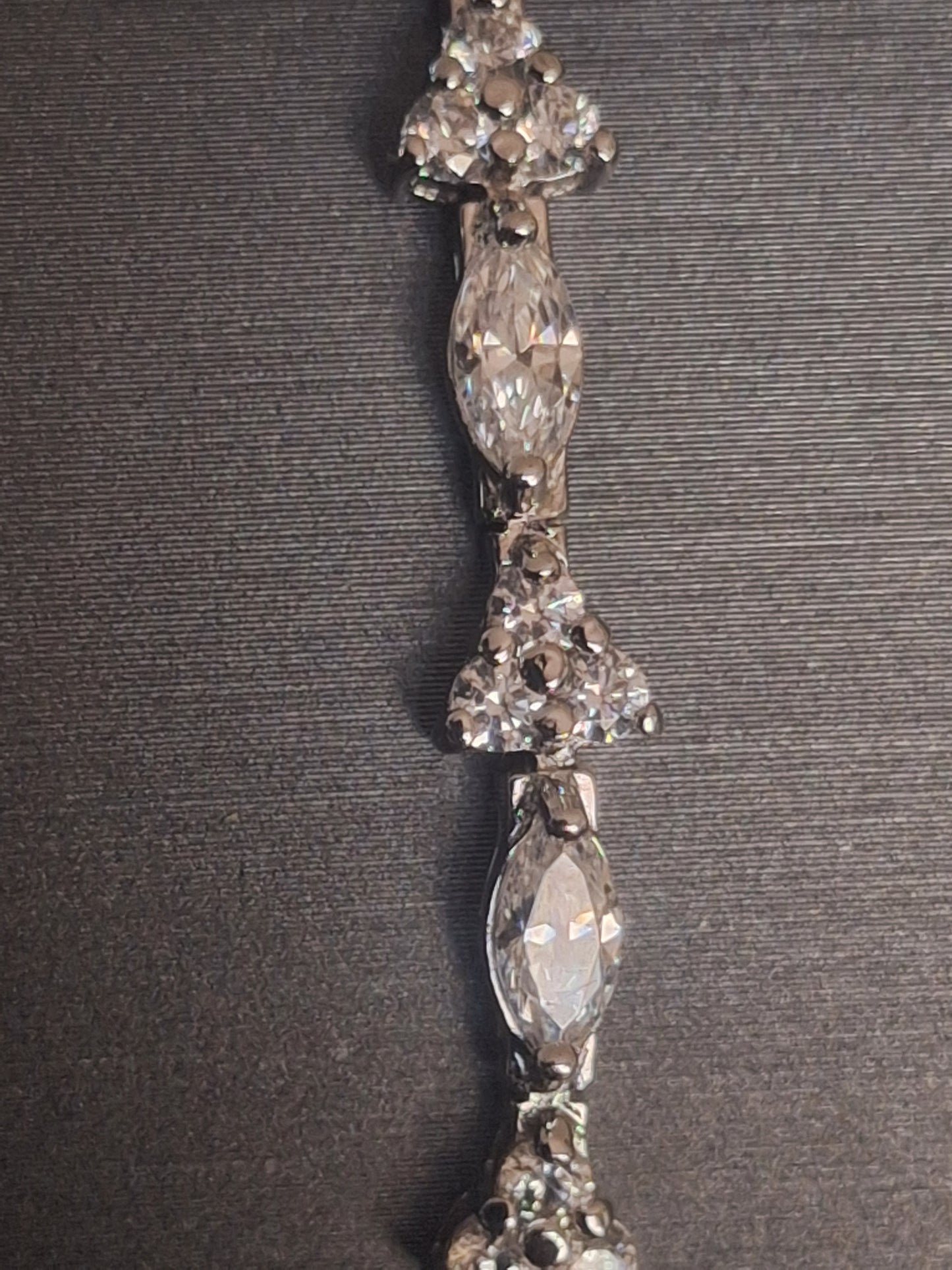 Elegant Sterling Silver Tennis Bracelet - Heart Oval-shaped Zirconia