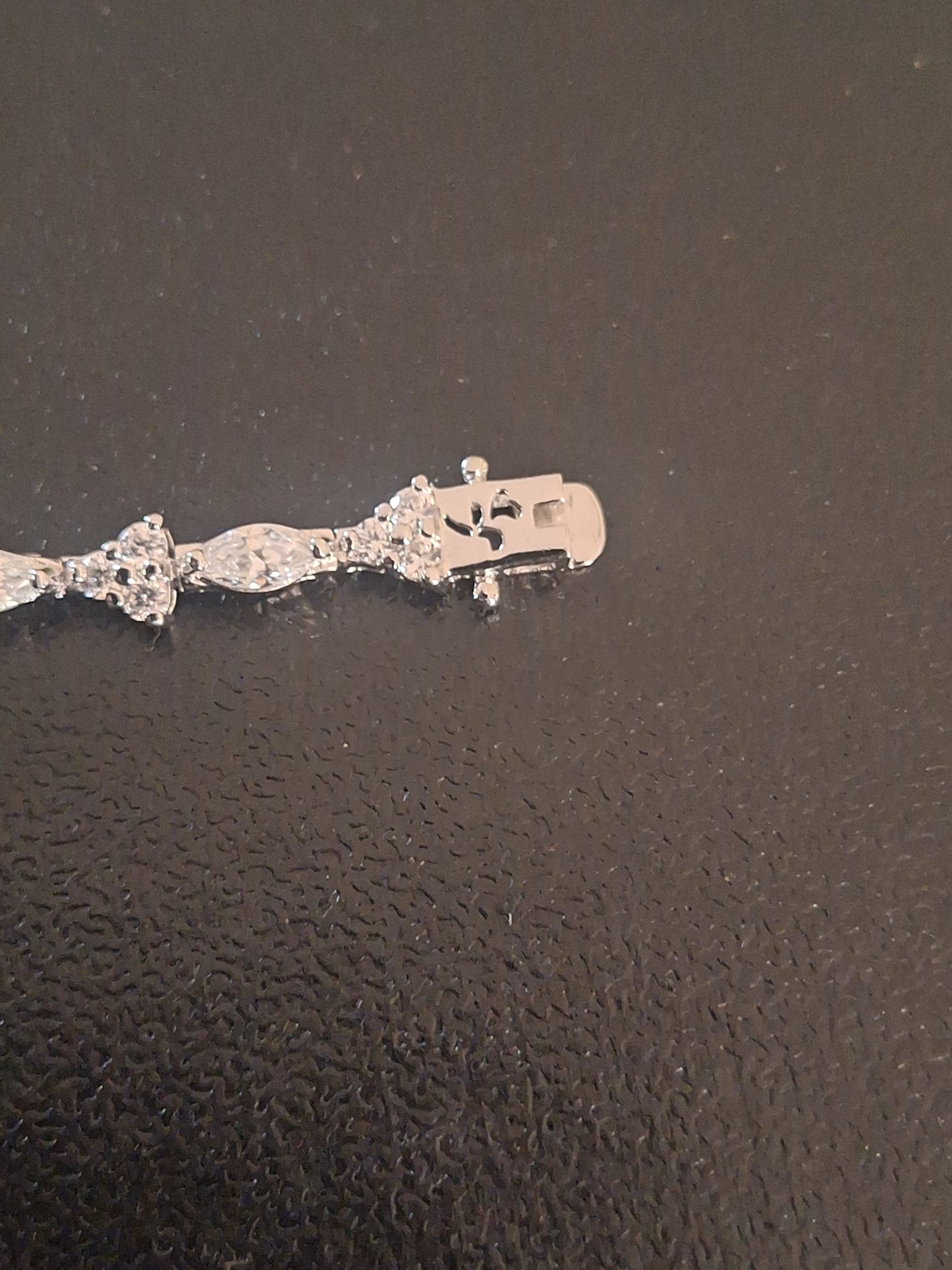 Elegant Sterling Silver Tennis Bracelet - Heart Oval-shaped Zirconia