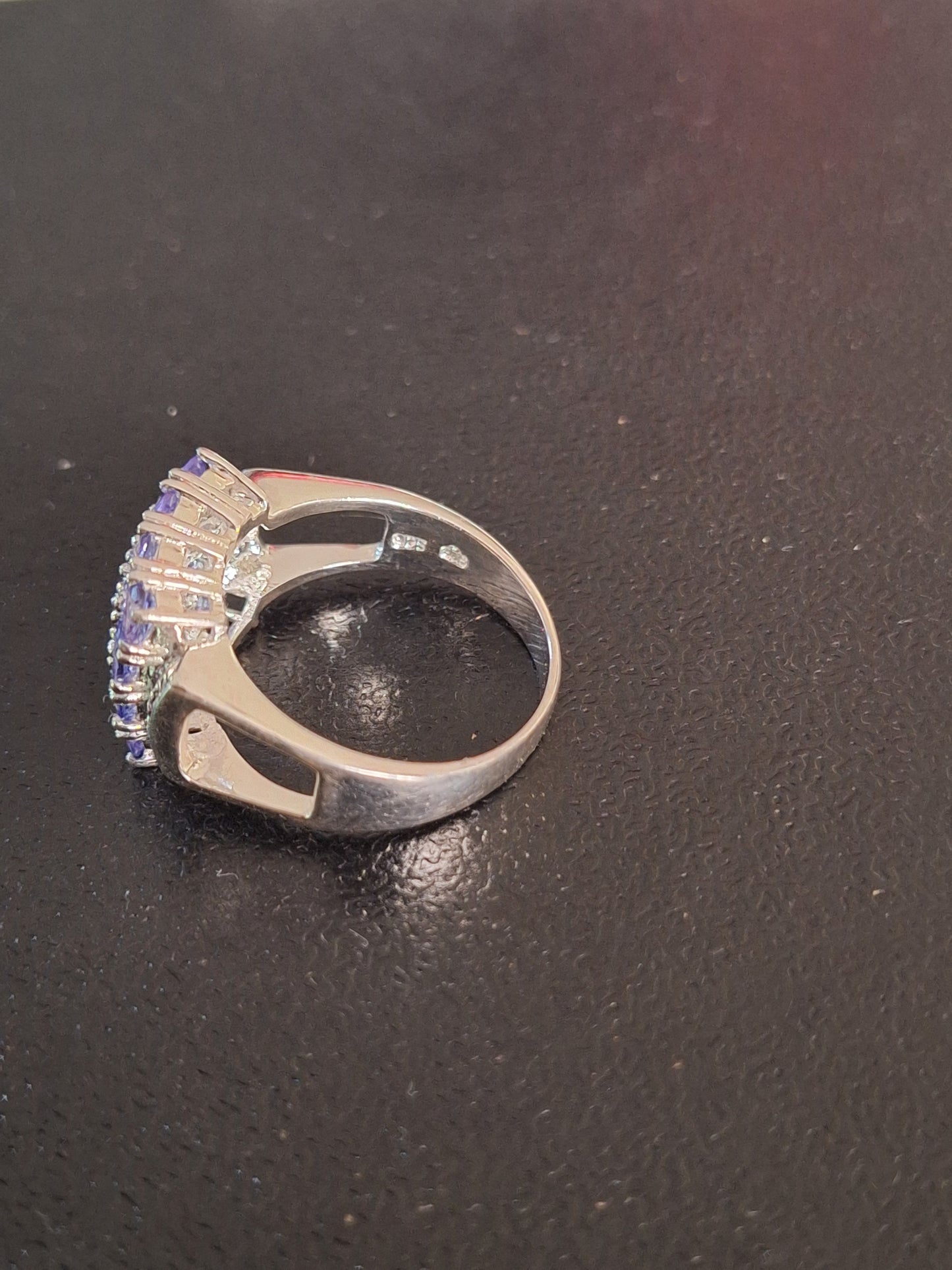 Genuine Tanzanite 925 Sterling Silver Ring