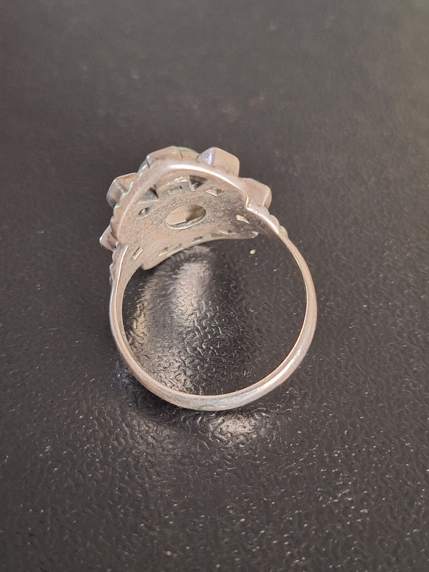 NB 925 Moonstone, Peridot and Citrine Ring