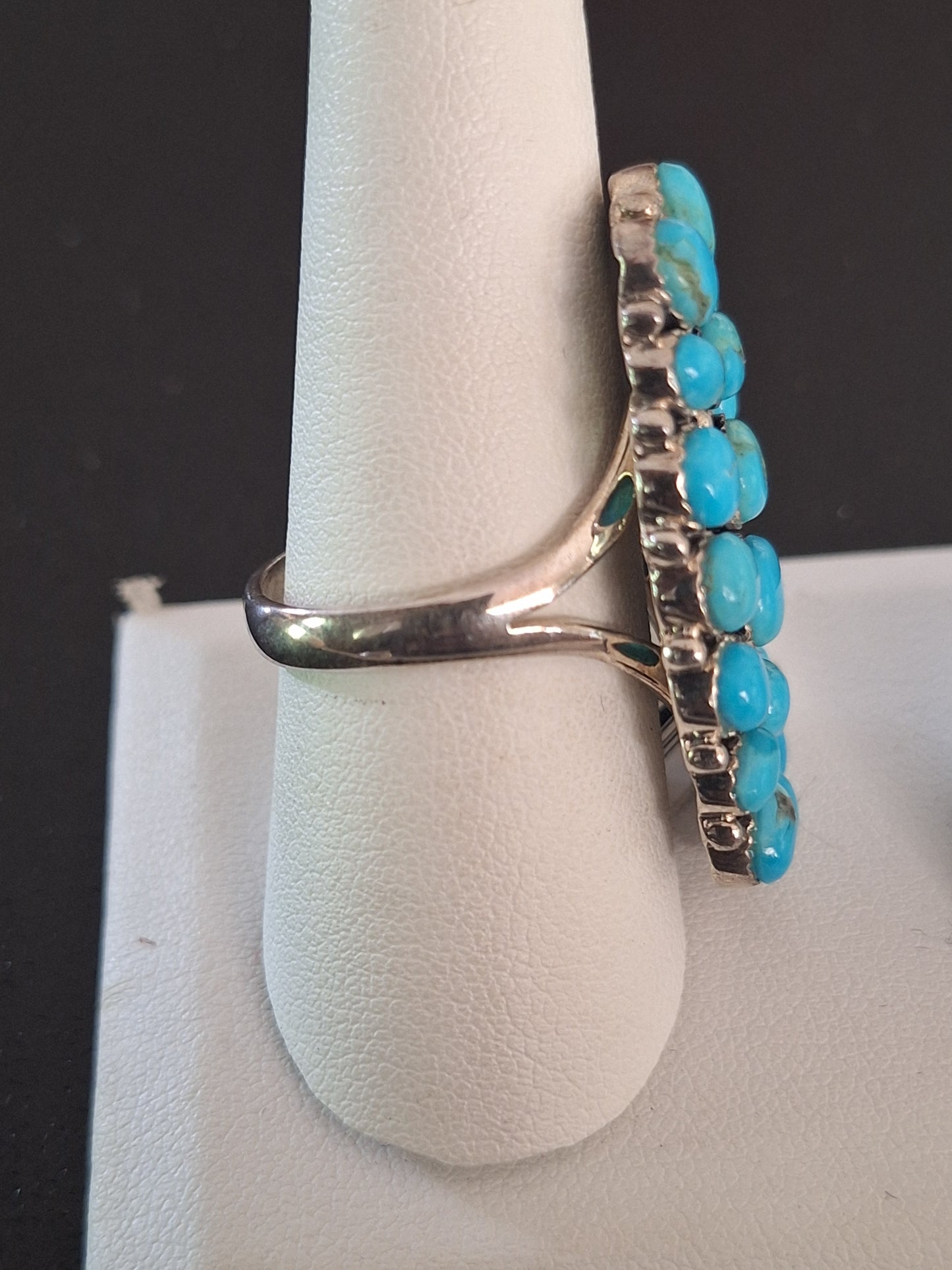Vintage Navajo Turquoise Native American Jewelry Silver Ring