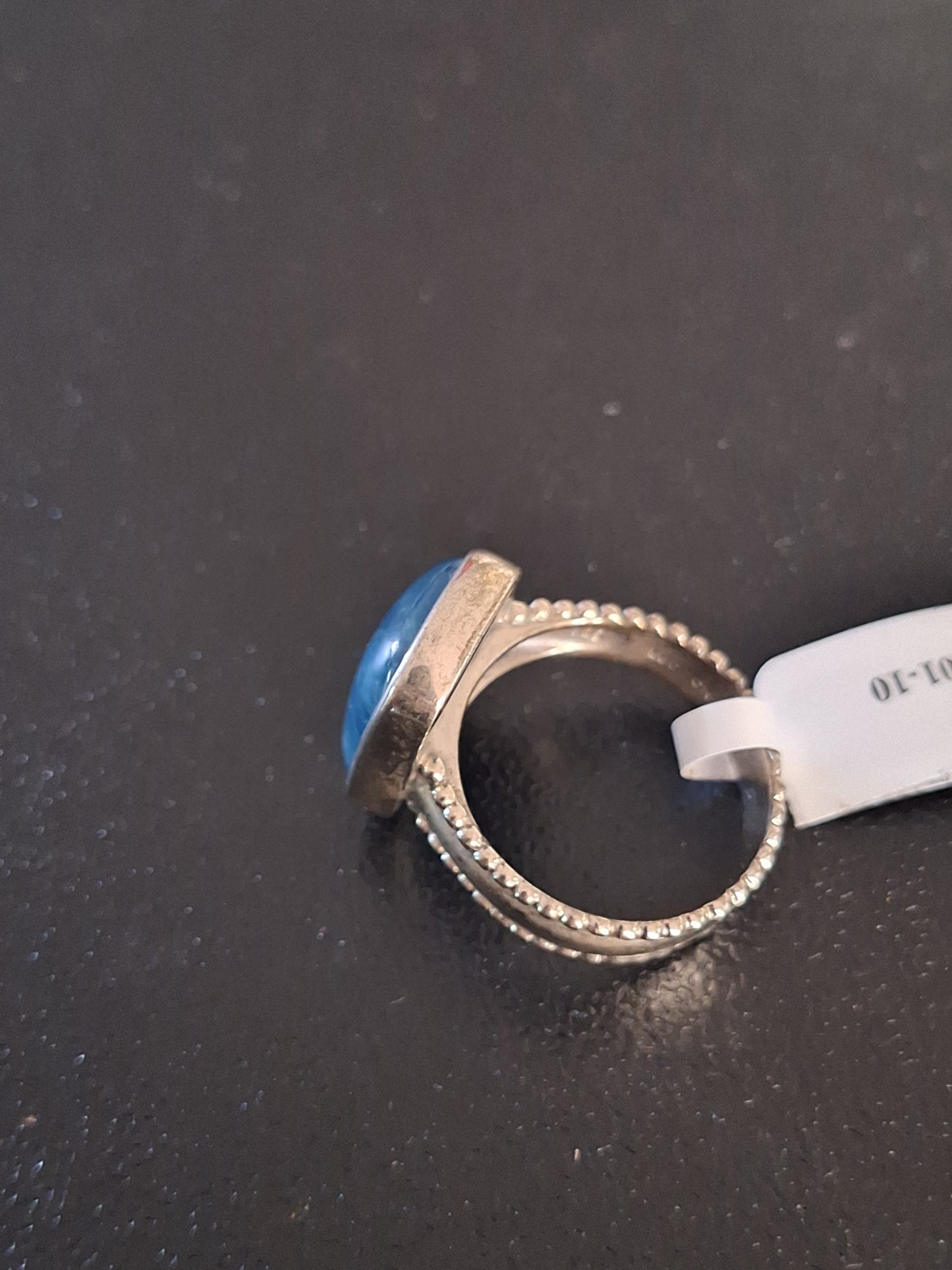 Genuine Neon Blue Apatite 925 Solid Sterling Silver Ring