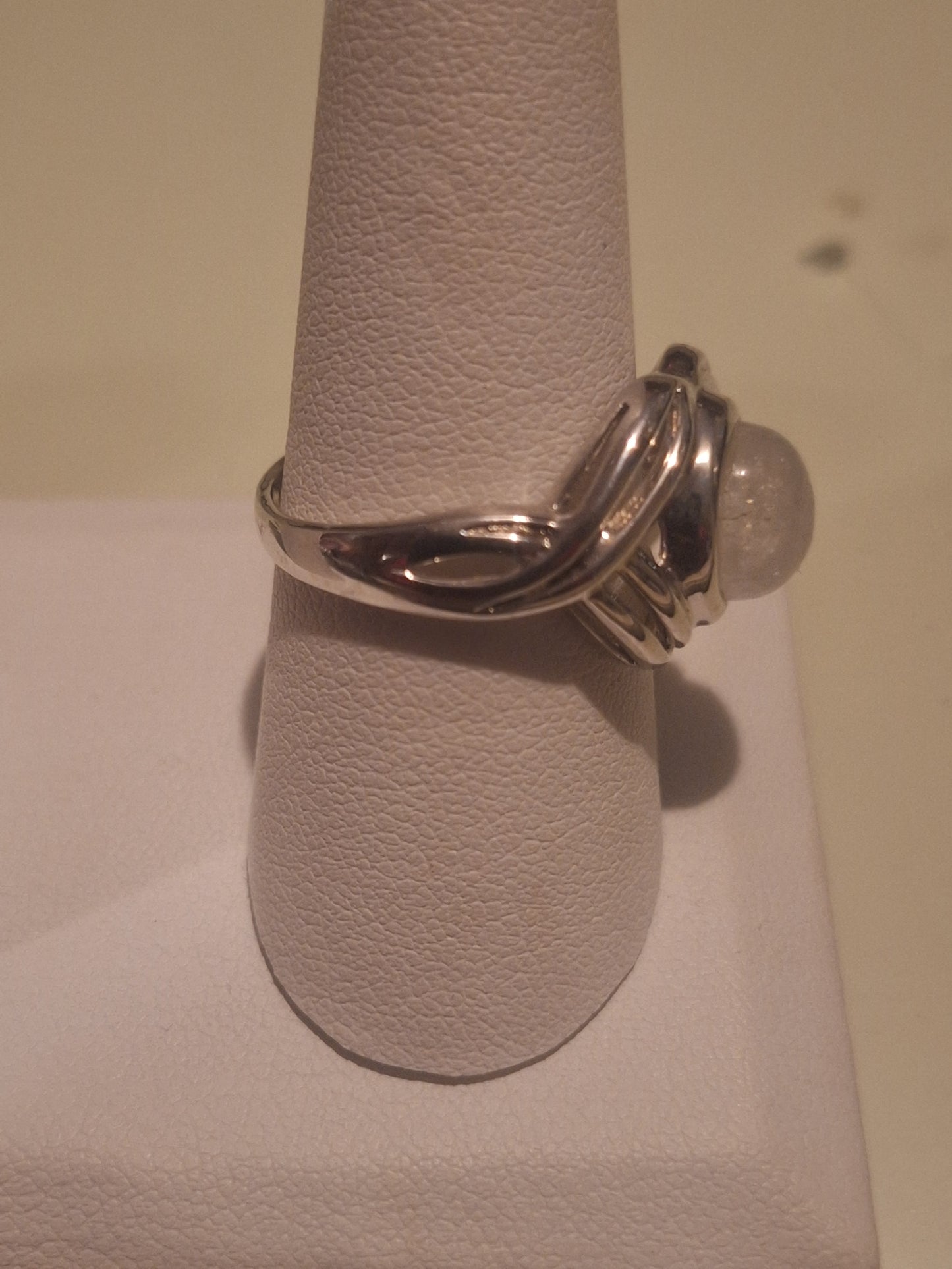 Natural Moonstone Sterling Silver Ring