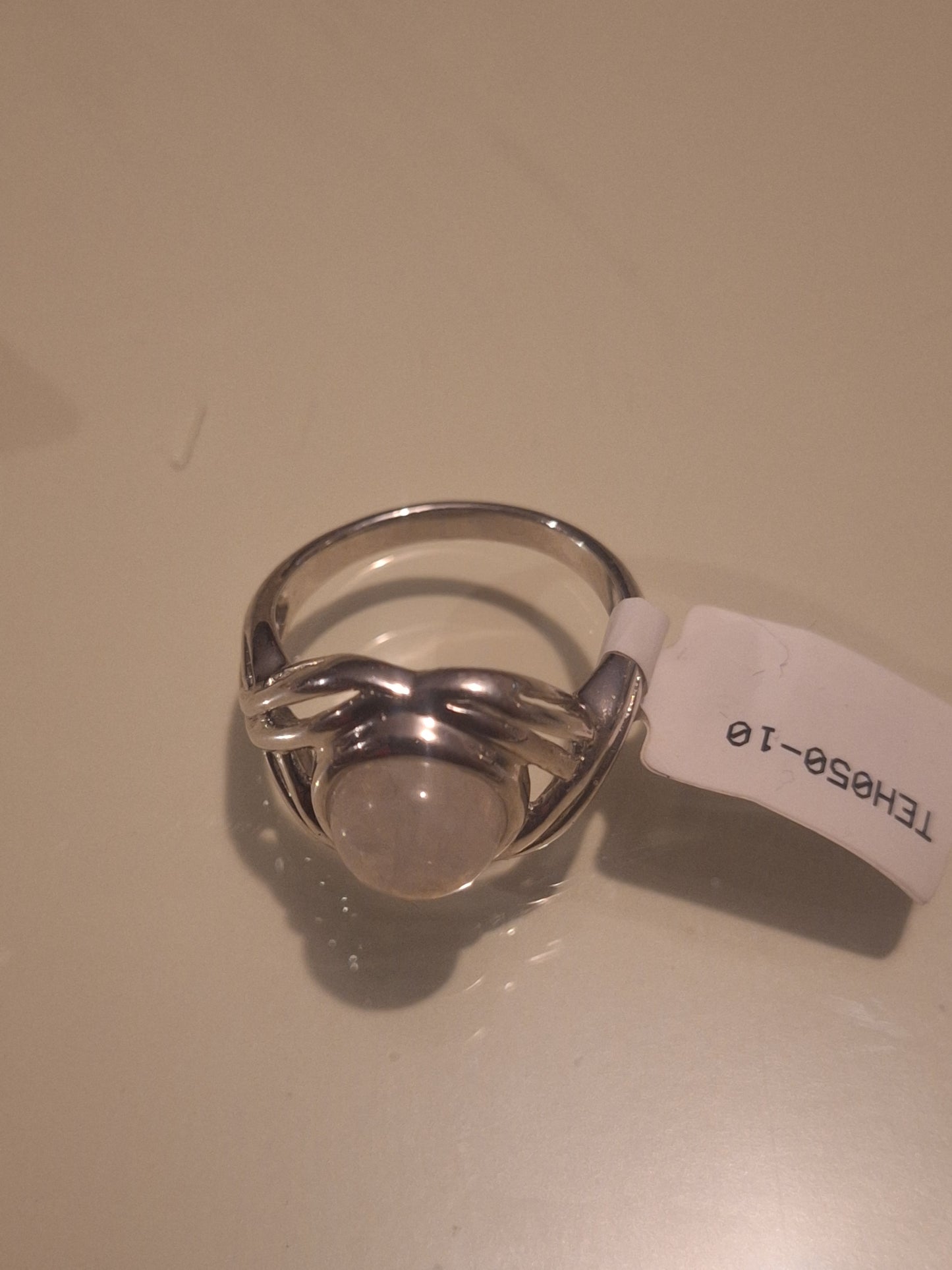 Natural Moonstone Sterling Silver Ring