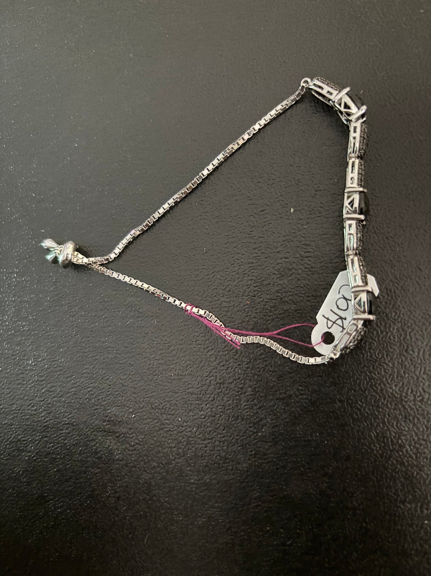 925 Sterling Silver Spinel Bracelet.