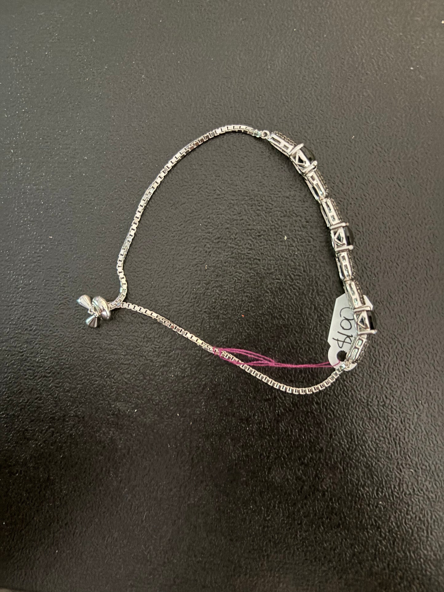 925 Sterling Silver Spinel Bracelet.