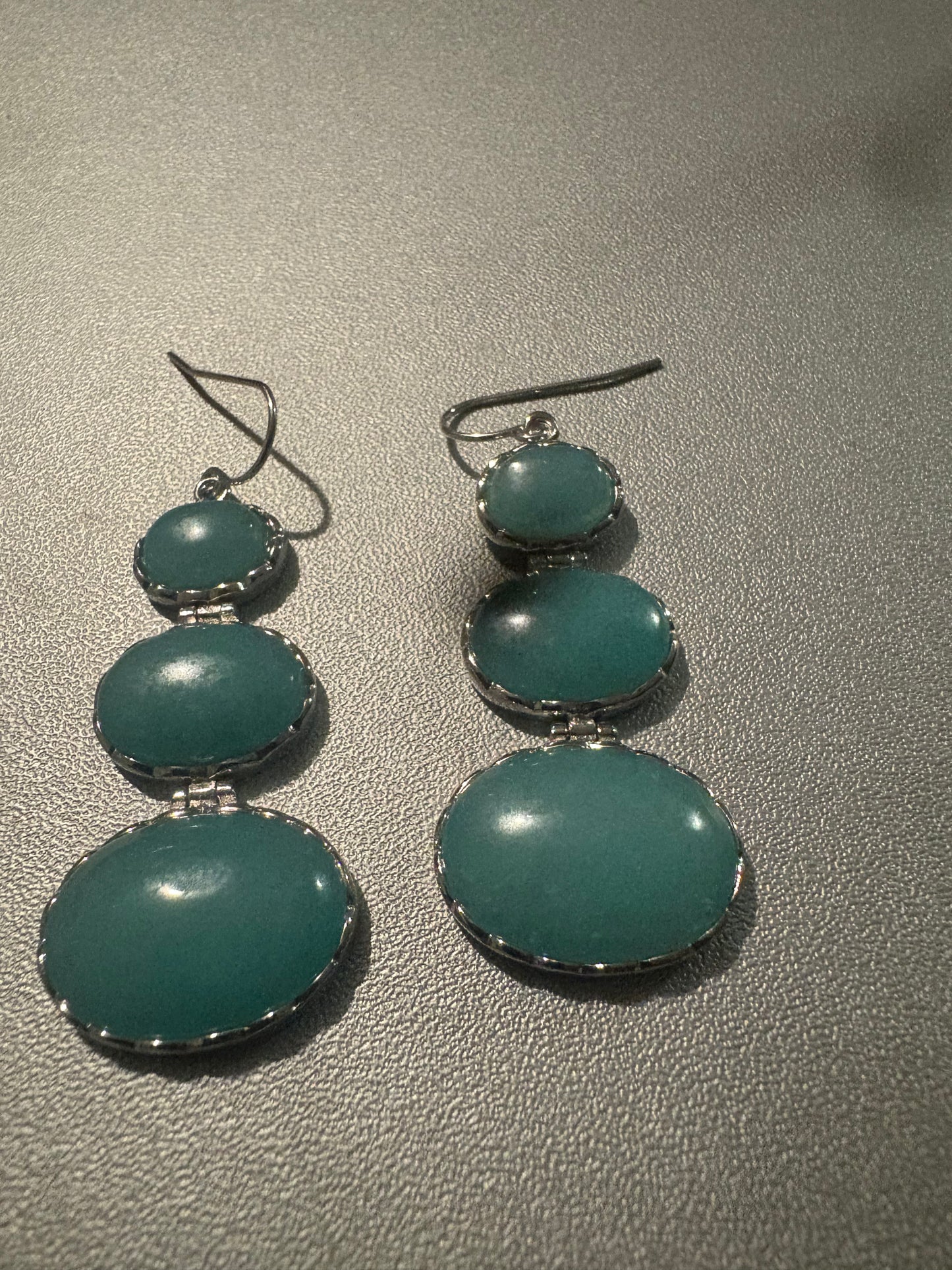 Aqua Chalcedony Gemstone 925 Sterling Silver Earring Jewelry