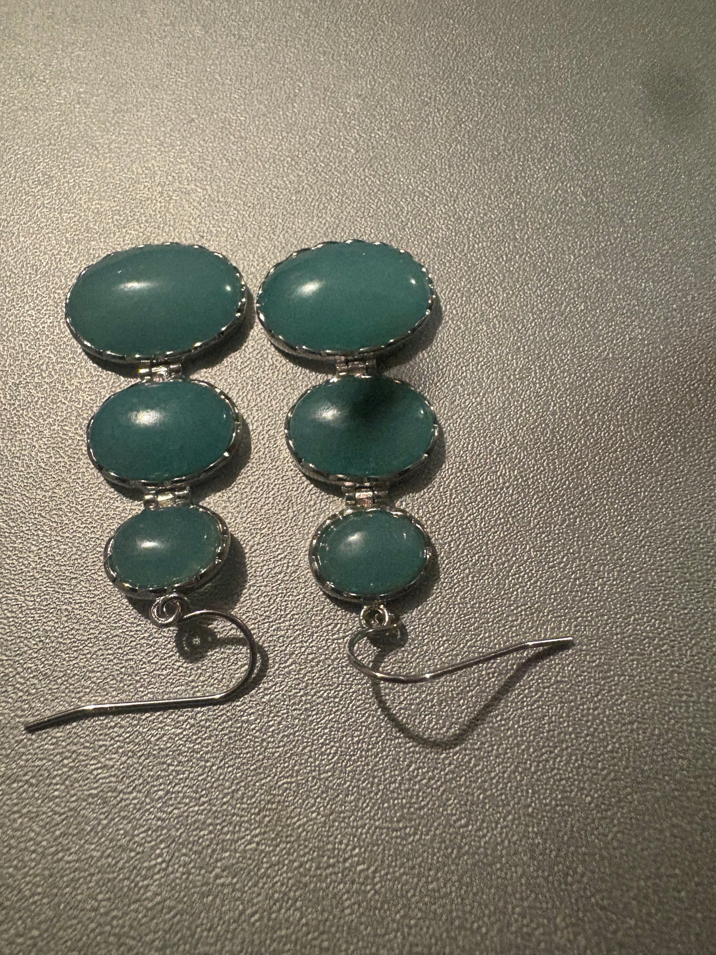 Aqua Chalcedony Gemstone 925 Sterling Silver Earring Jewelry