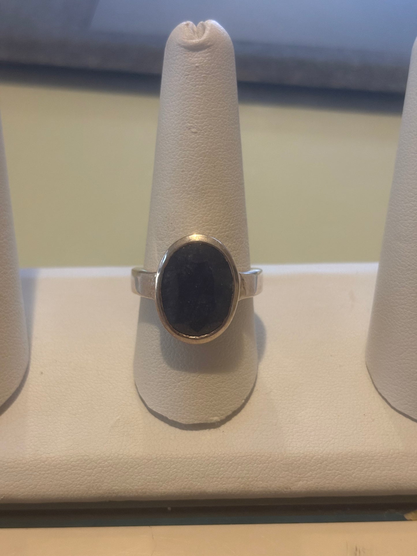 Sapphire Stone Ring Sterling Silver 925 Ring