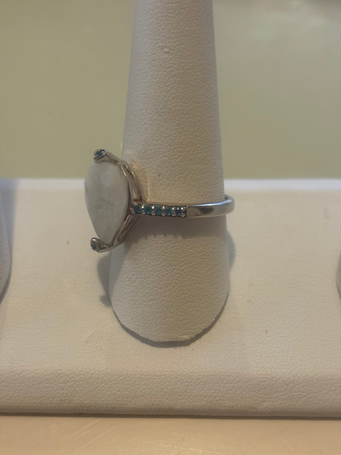 Doug Paulus dP Sterling Silver White Stone Blue Sapphire Ring