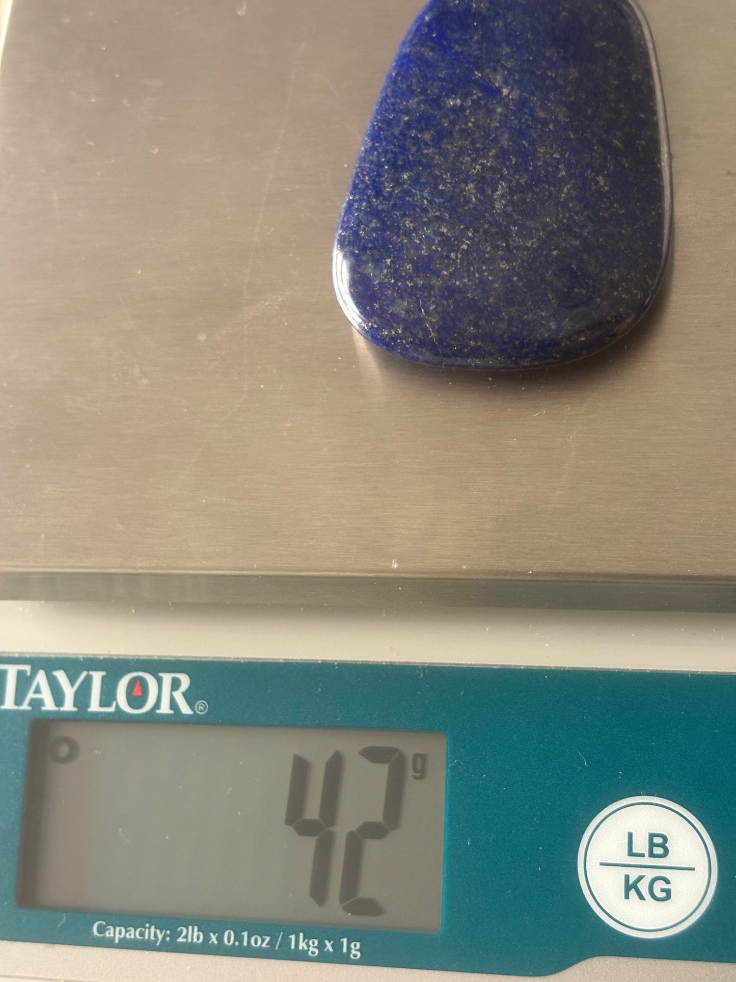 BLUE LAPIS LAZULI STERLING SILVER ENHANCER PENDANT