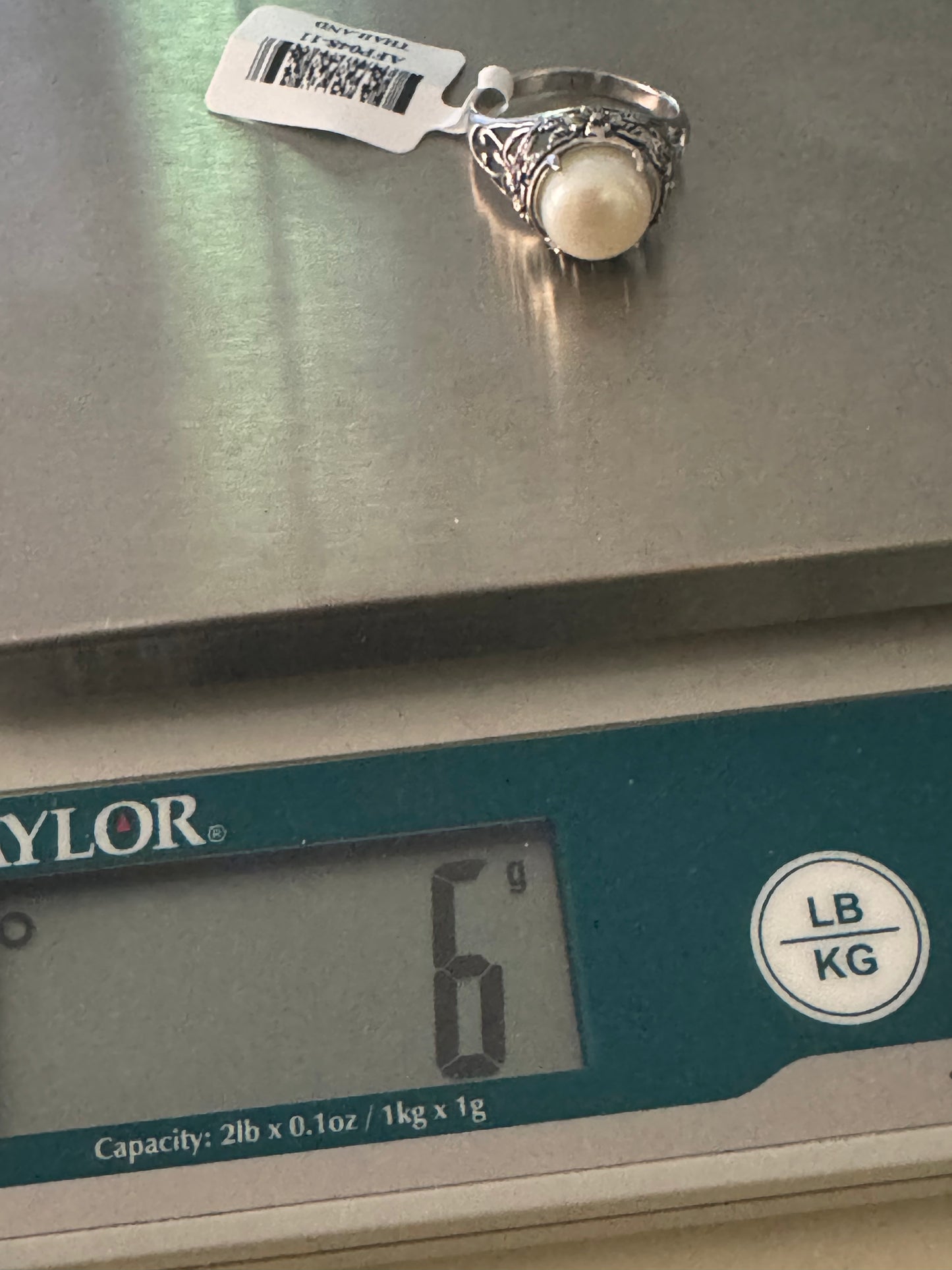 Large Genuine Mabe Pearl
Sterling Ring