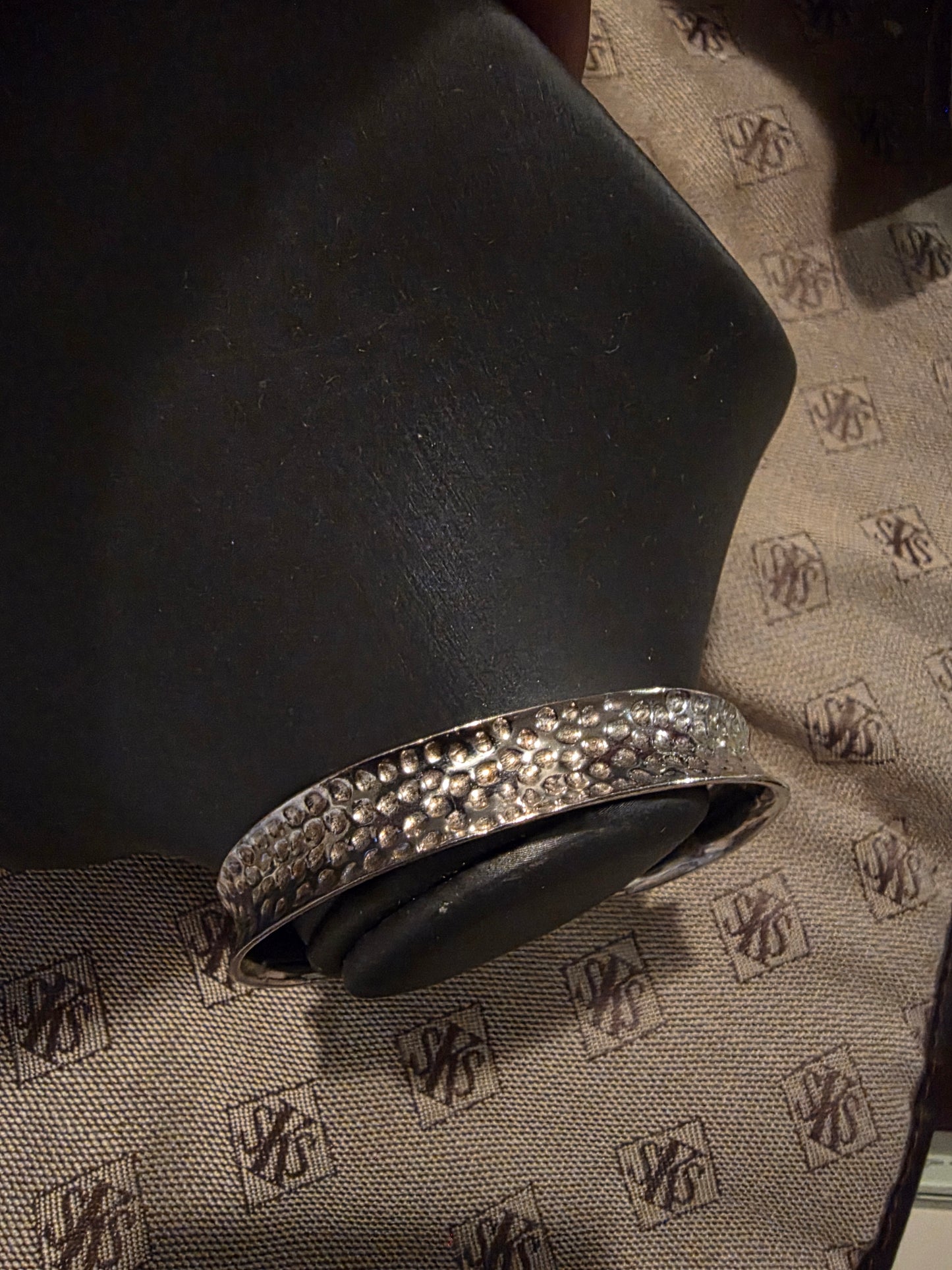 Vintage Sterling Silver 925 Cloud Scroll Swirl Modernist Cuff Bracelet 8"